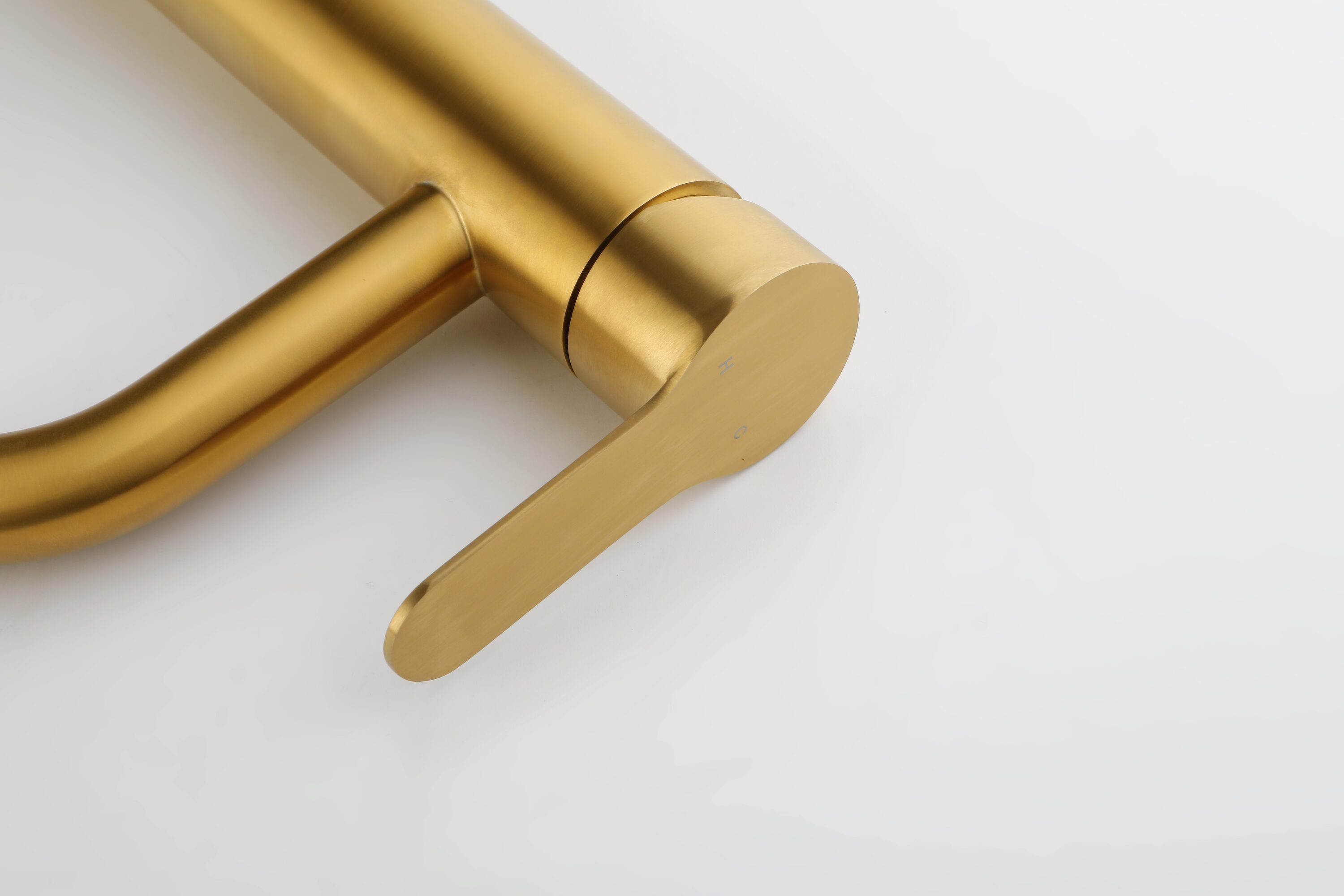 Brushed Gold Stainless Steel Single Handle Waterfall Faucet