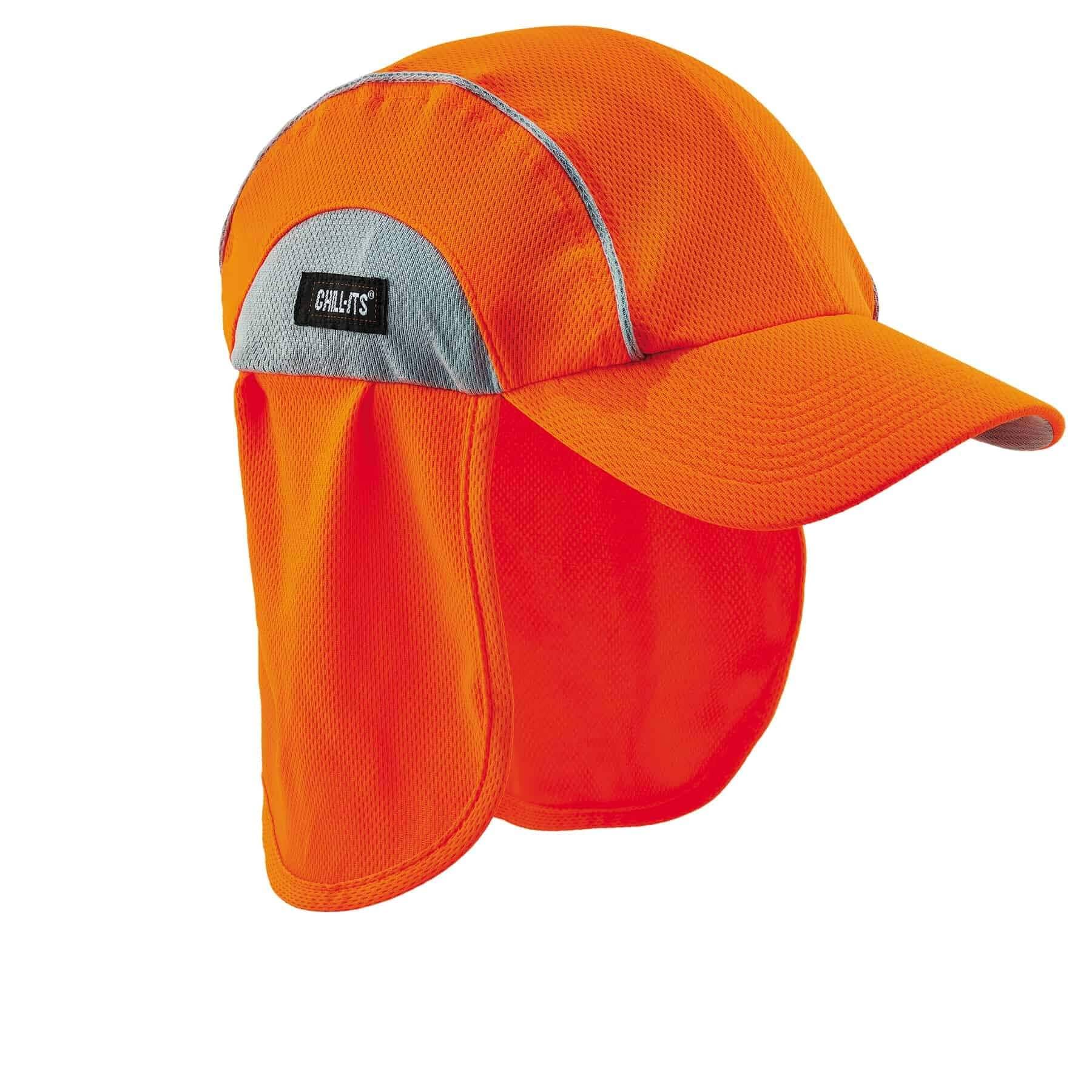 Ergodyne Chill-Its Orange High Performance Hat with Neck Shade - Orange