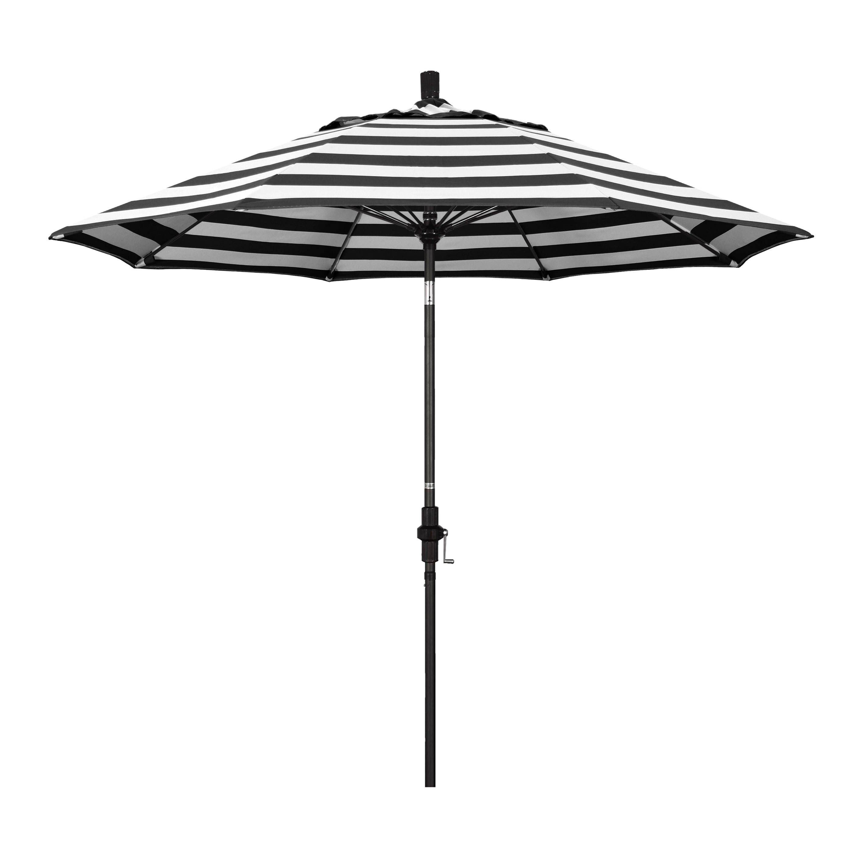 California Umbrella GSCUF908705-58030 9-ft Aluminum Black Auto-tilt Market Patio Umbrella