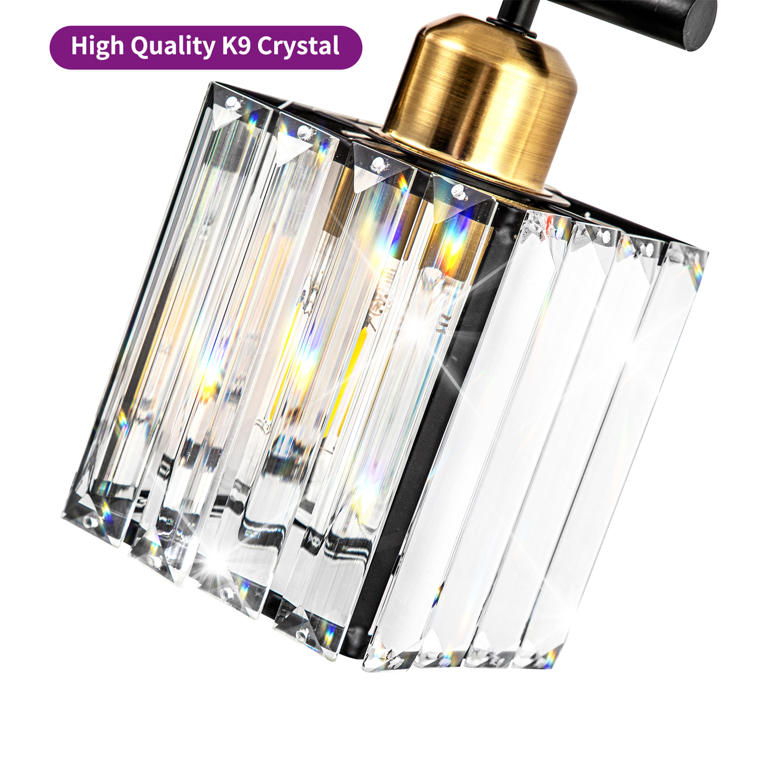 GoYeel PJ007 4.72-in x 4.72-in Square Clear Crystal Universal with 1-5/8-in Fitter (Lip Fitter)