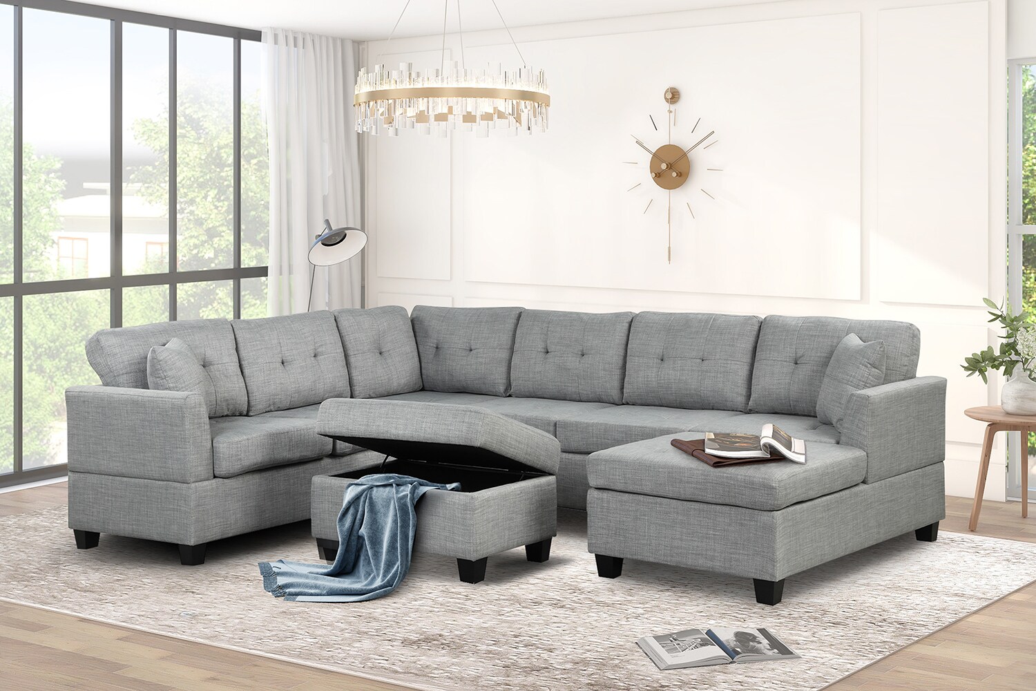 SINOFURN SYA370147GY Sofas-Loveseats - View #2