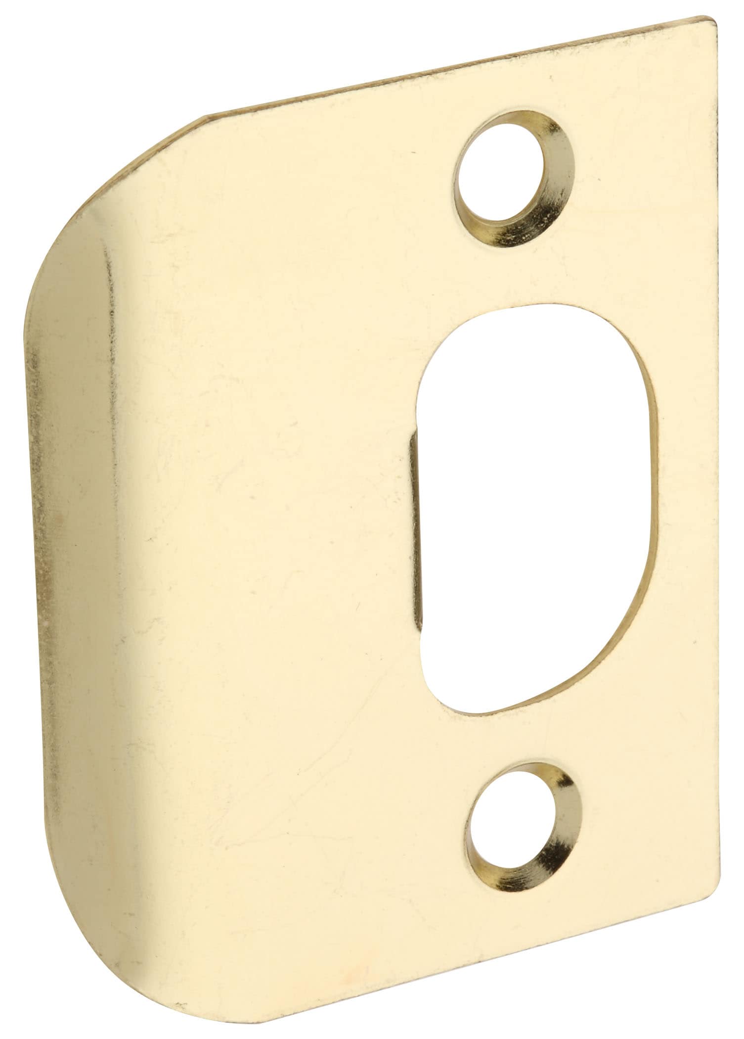 Decorlux Solid Brass Door 2-1/4" T-Strike Plate & 2 Screws POLISHED BRASS 1 