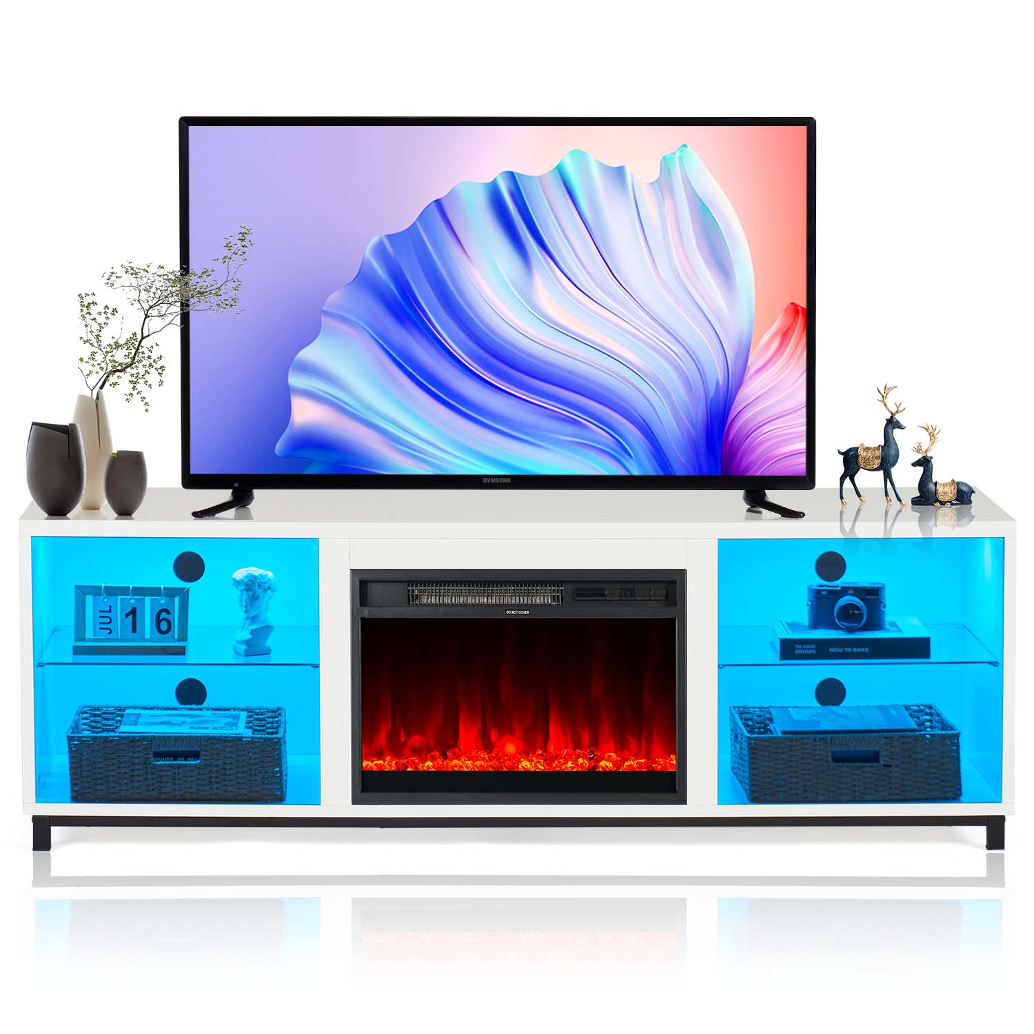 AOXUN H21017WH+H20021 Electric-Fireplaces - View #7