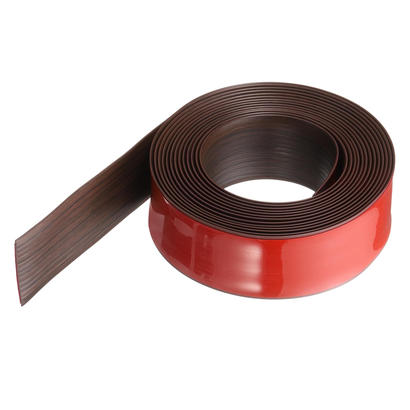 AKSCYZM  Floor Transition Strip 2 Inch by 16.5 Feet Self Adhesive Durable PVC Edging Trim Dark Brown Wood Grain durable home and garden accessory