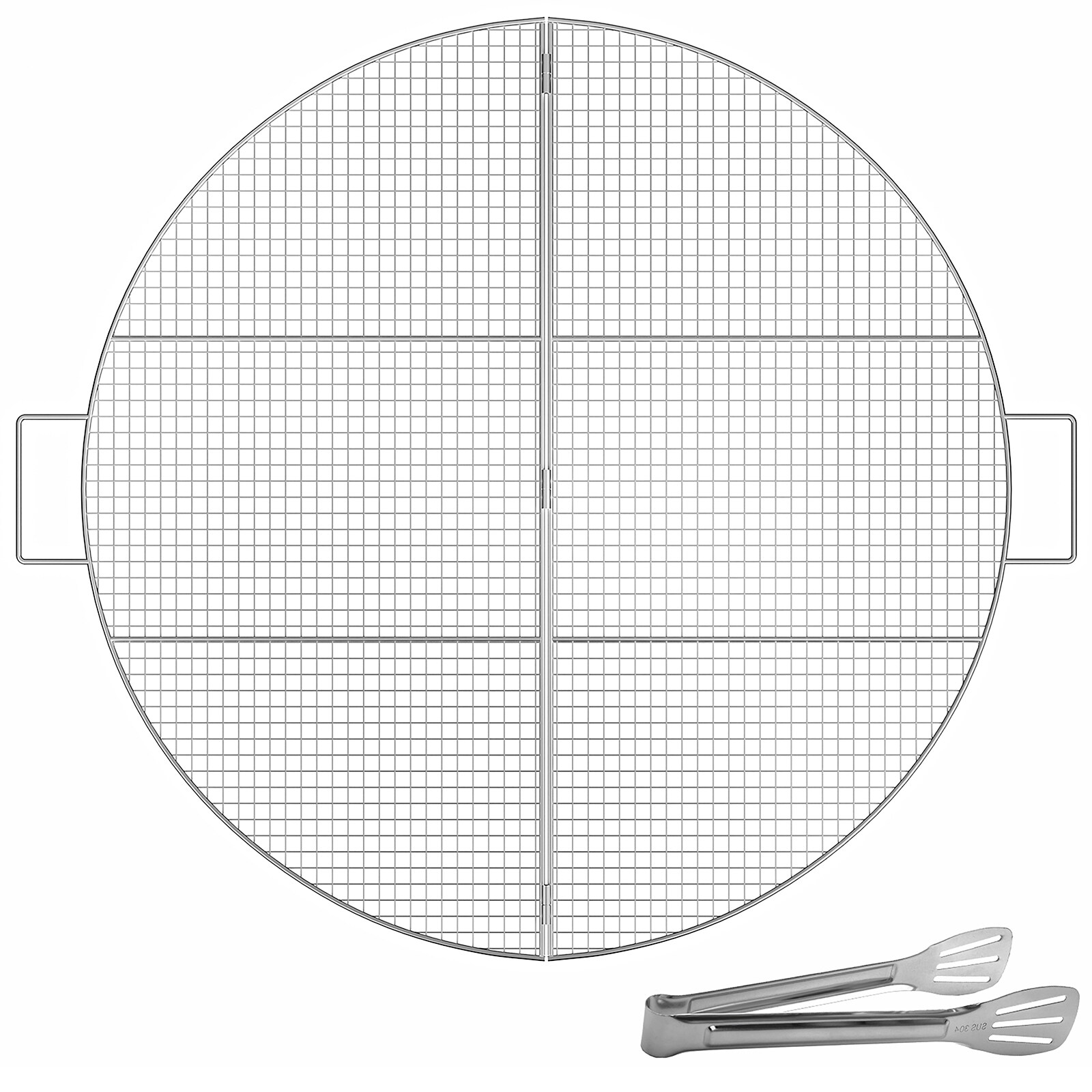 VEVOR YXWZLPYCYSP30MZO5V0 Premium Q235 Steel Cooking Grate 30-Inches x 30-Inches Round Stainless steel Grilling grate