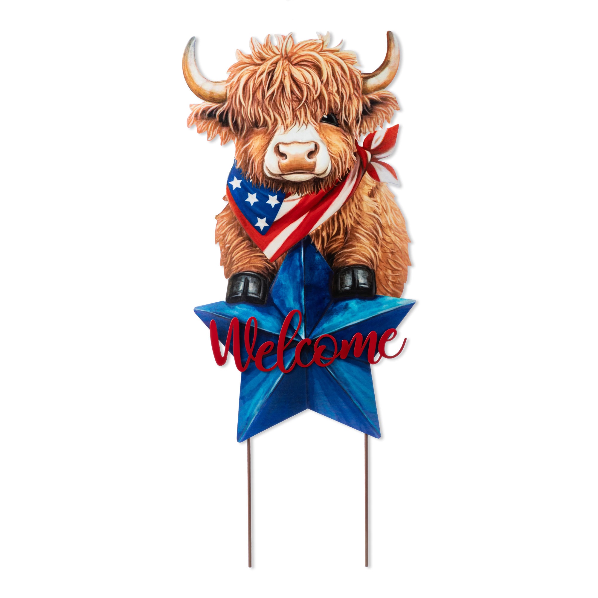 Glitzhome 30-in H Fourth of July Free standing decoration