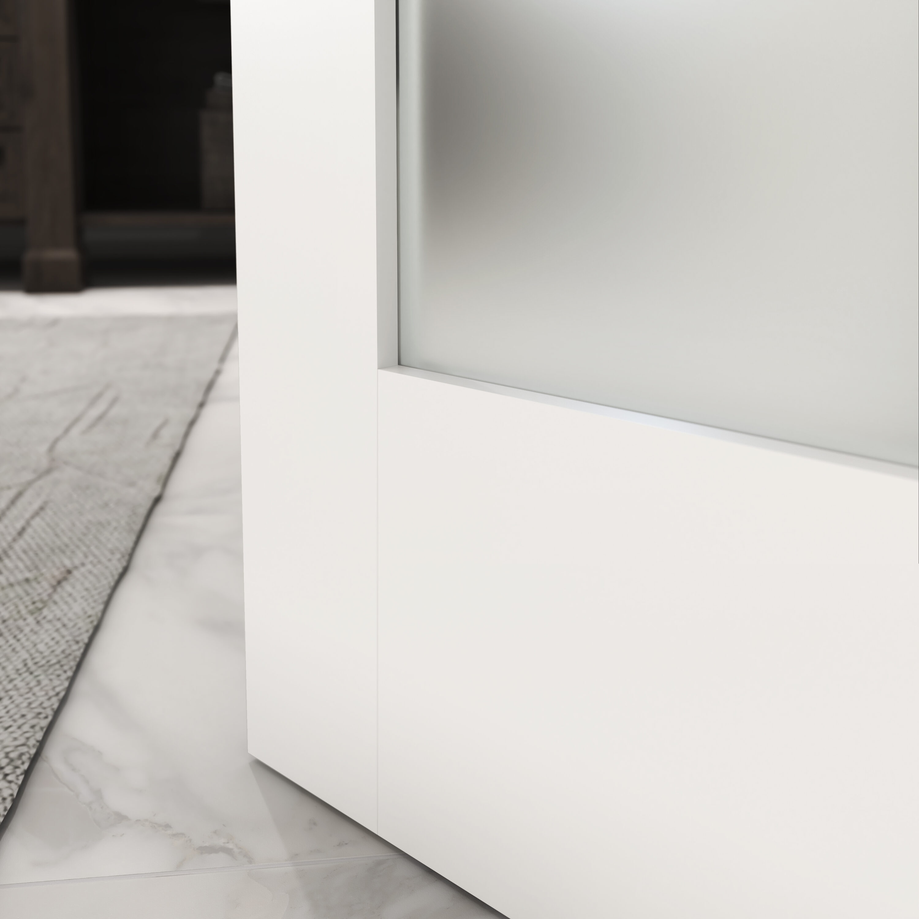 amazon 30/ 80 inch glass white barn door solid lvl wood
