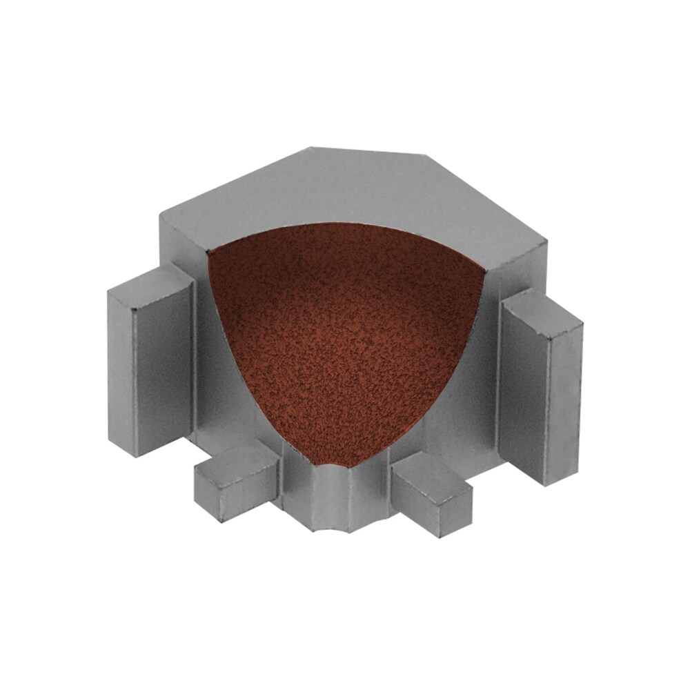 Schluter Systems I90/AHK1S/TSR Dilex-AHK 0.5-in W x 1.0-in L Rustic brown textured color-coated aluminum Aluminum Inside corner Tile Edge Trim