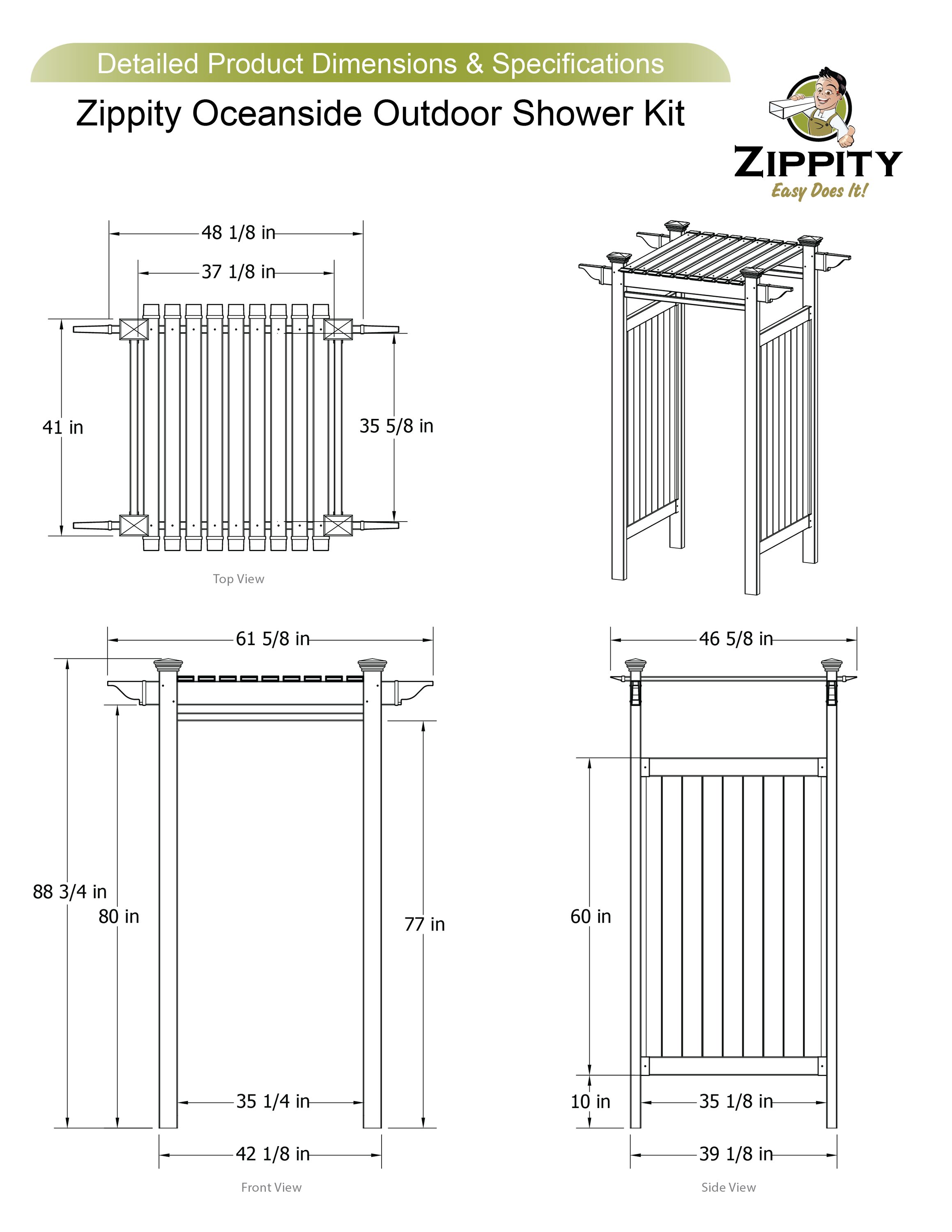 Zippity Outdoor Products ZP19024 Outdoor-Showers - View #6