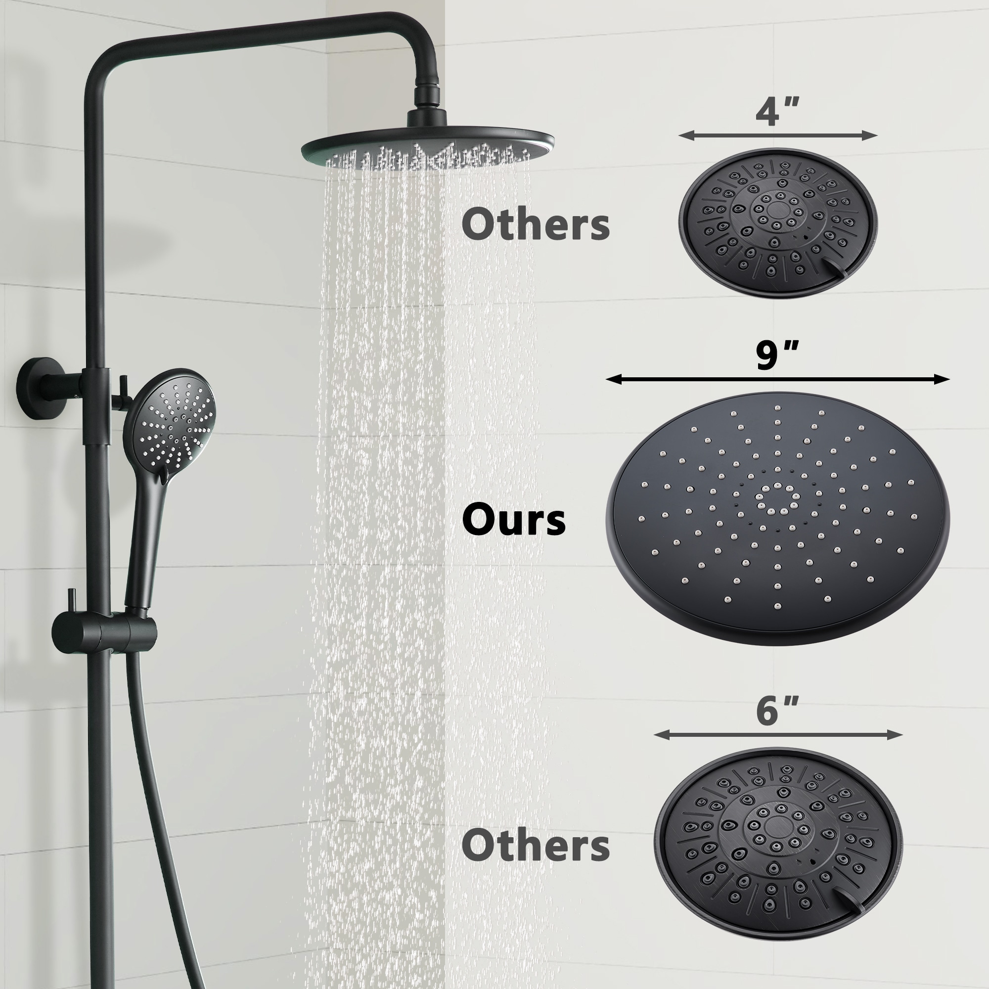 CASAINC CS3523-10MB Showerhead-Bar-Panels - View #6