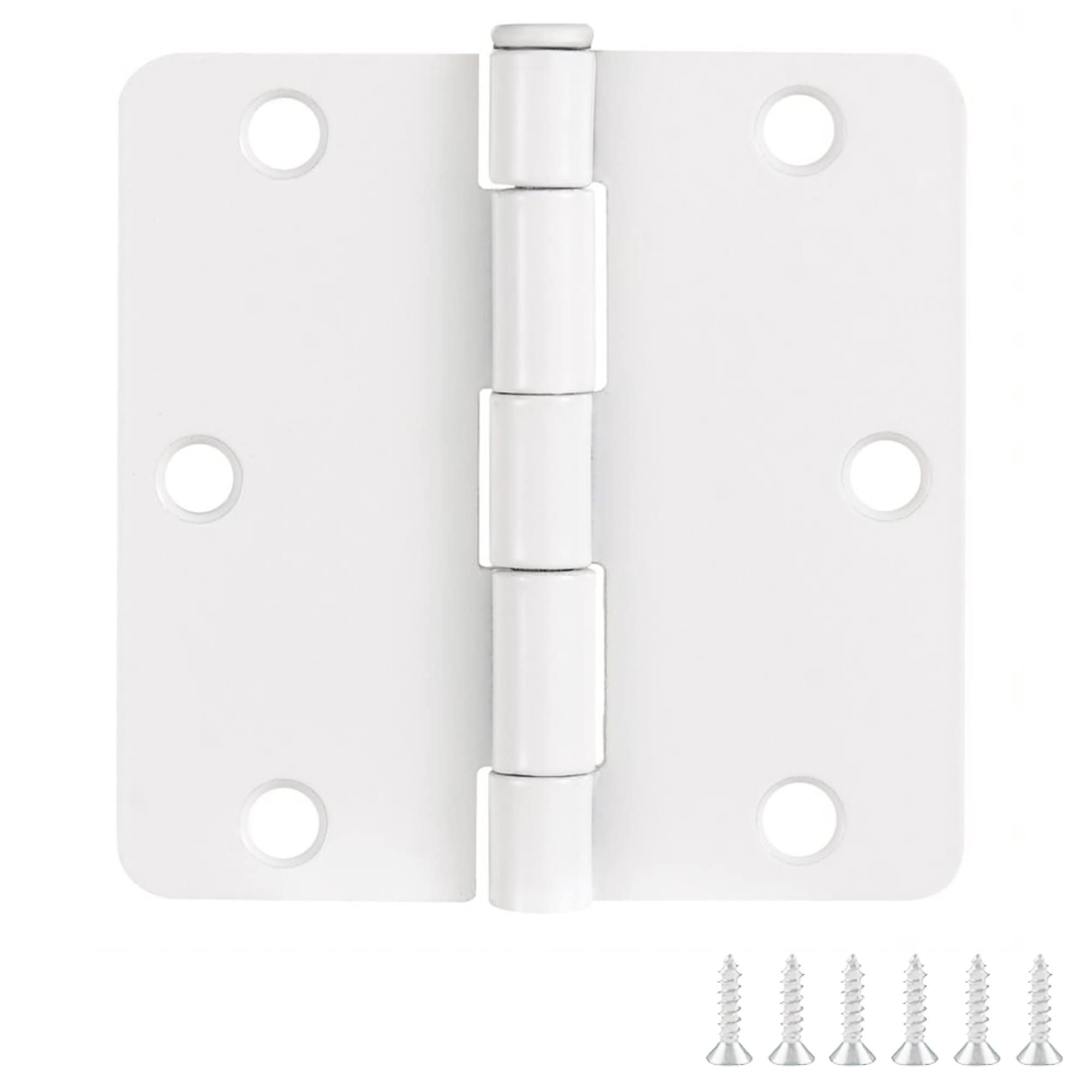 Design House 186049 3-1/2-in H x 1/4-in Radius White Butterfly Interior/Exterior Door Hinge 6 -Pack
