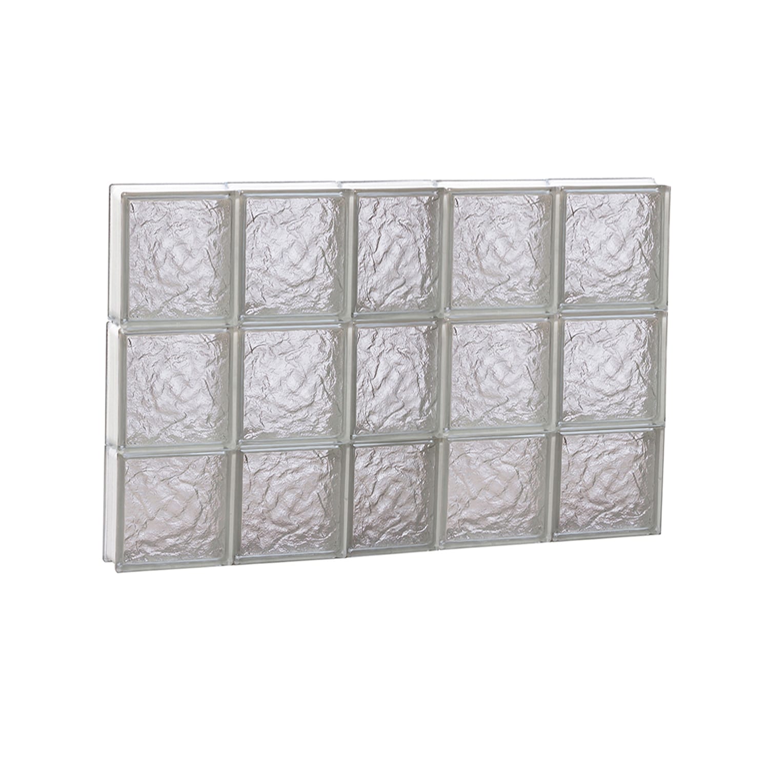 REDI2SET S3824IS Ice Glass 36-3/4-in x 23-1/4-in Frameless Replacement Glass Block Window