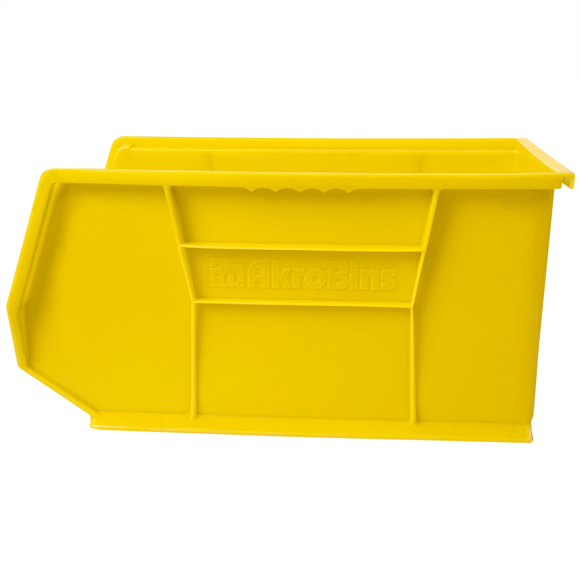 Akro-Mils  6 Pack AkroBins Plastic Storage Bins Space-Saving Organizers Yellow