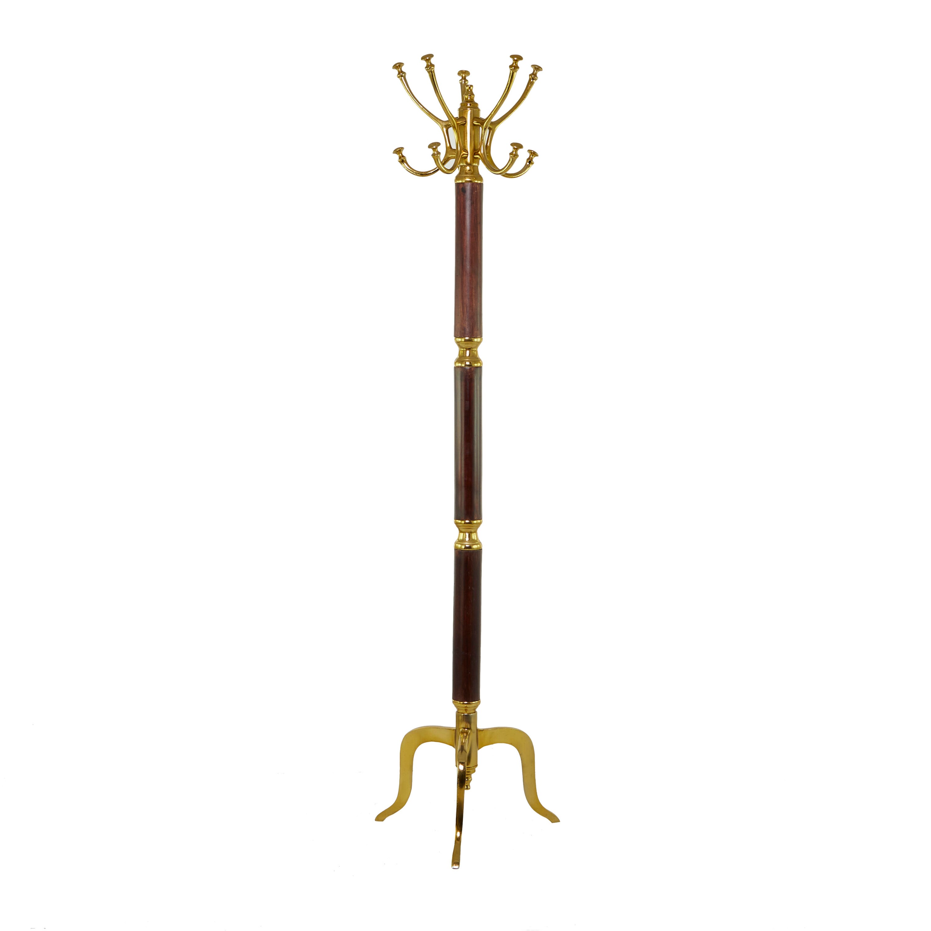 Grayson Lane Gold 8 Hook Coat Rack in the Coat Racks Stands