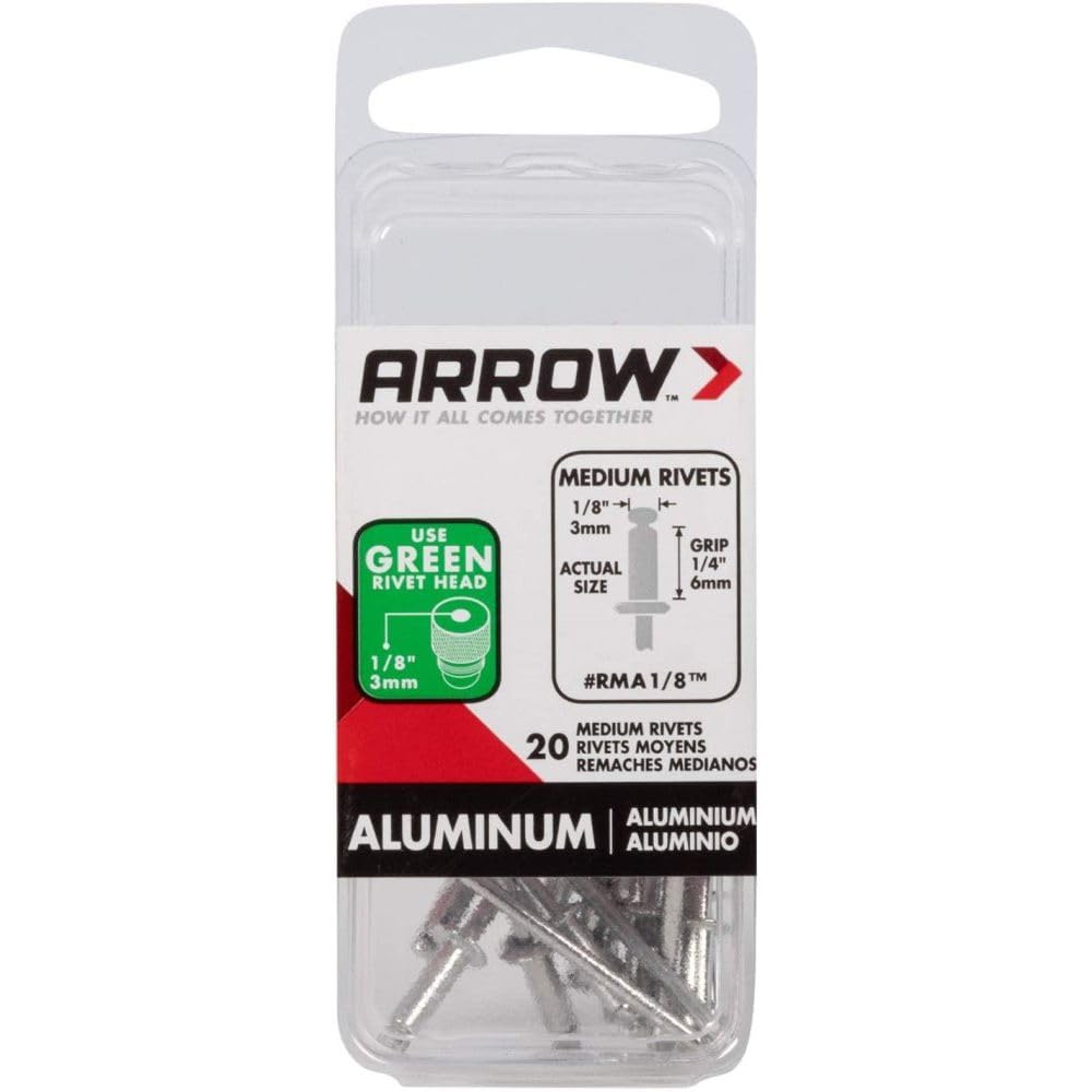 Arrow Fastener  RSAW1/8 White 1/8 Short Aluminum Rivets 25 Count