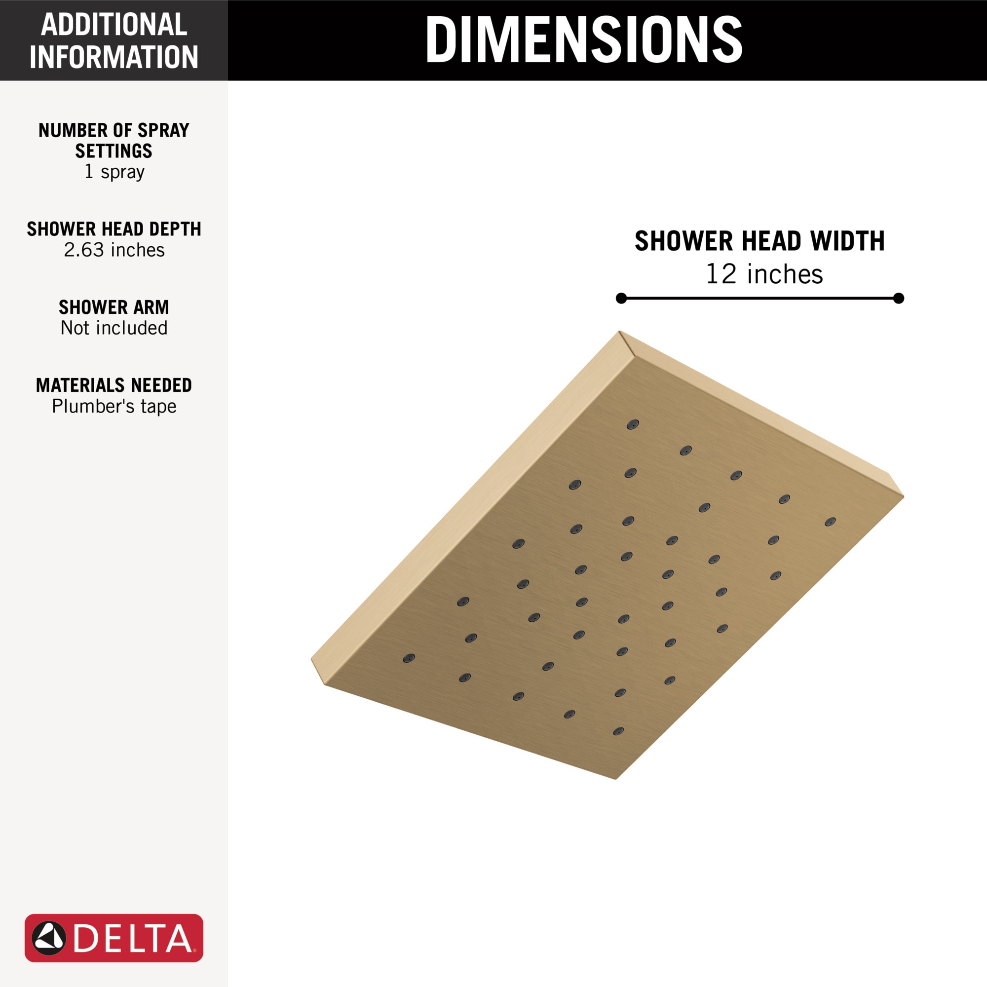 Delta 52161-CZ-PR25 Fixed-Showerhead - View #2
