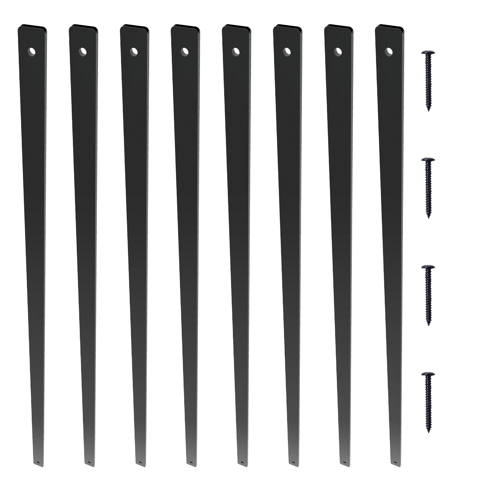 GIVIMO 51-Pack 32.28-in Flat Aluminum Deck Balusters with Screws for Stair Railings #LW047GIVSS309