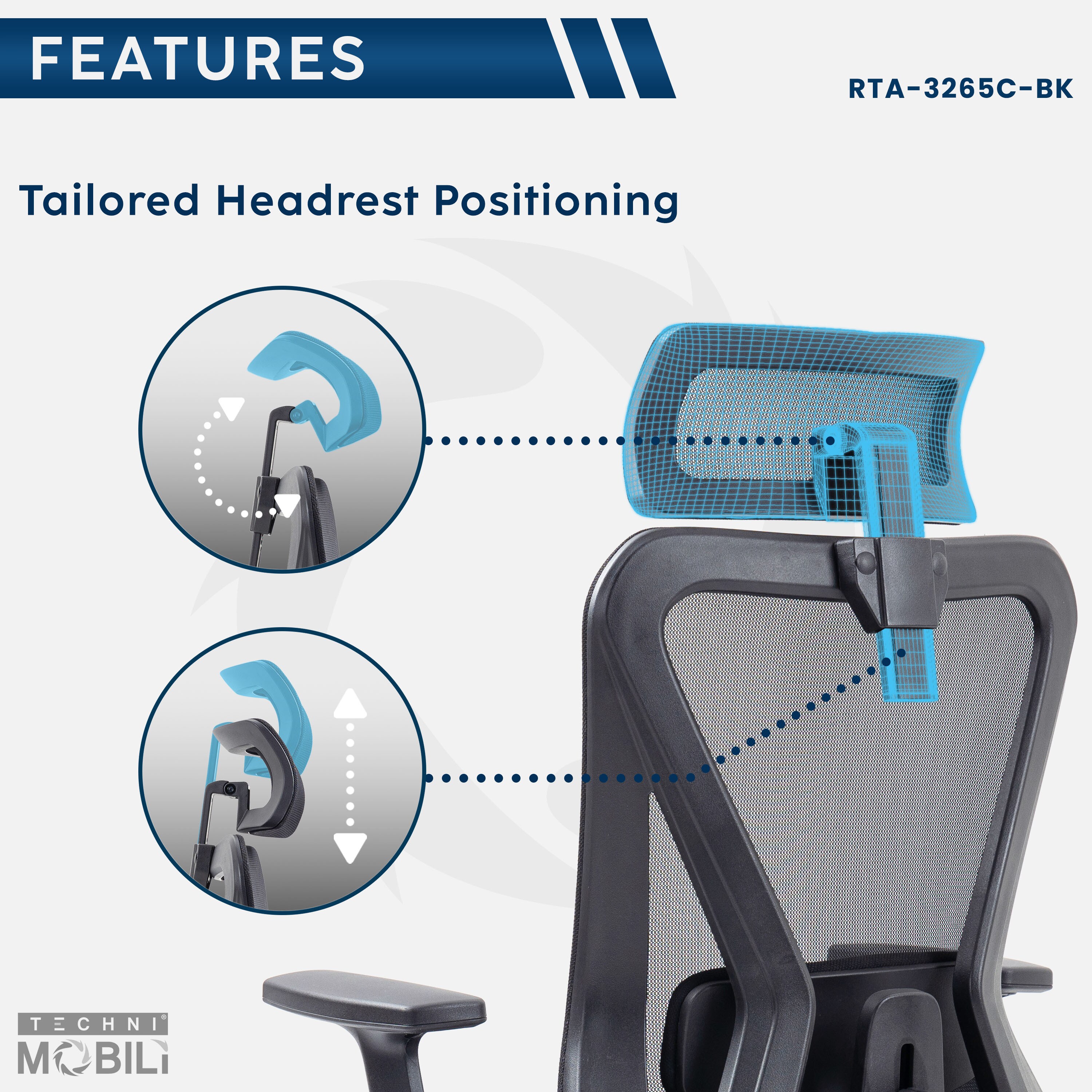 Techni Mobili RTA-3265C-BK Office-Chairs - View #6