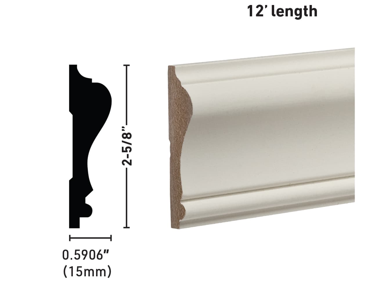 allen + roth L043905W12 Chair-Rail-Moulding - View #6