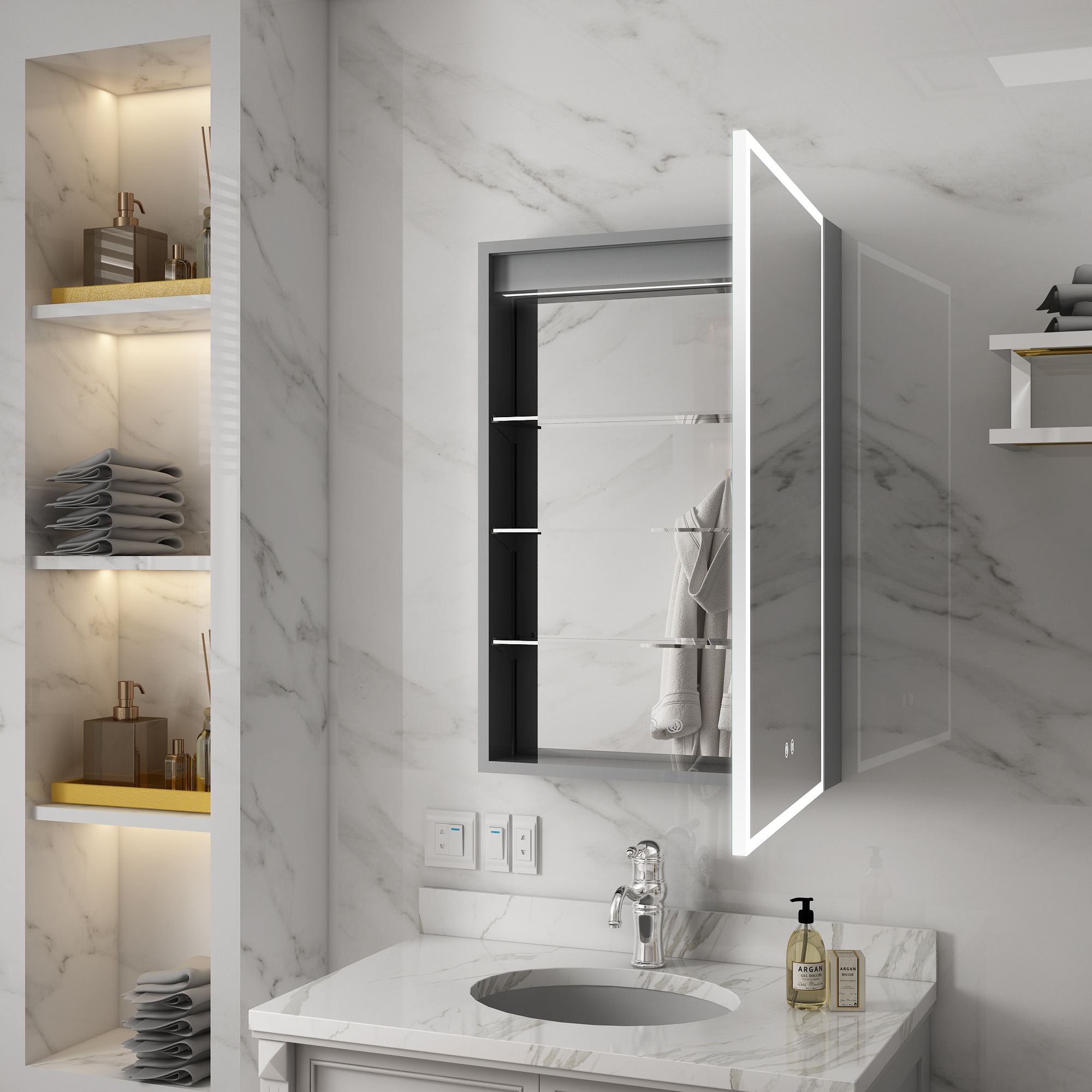 WELLFOR W8MCL2030R Bathroom-Medicine-Cabinets - View #15