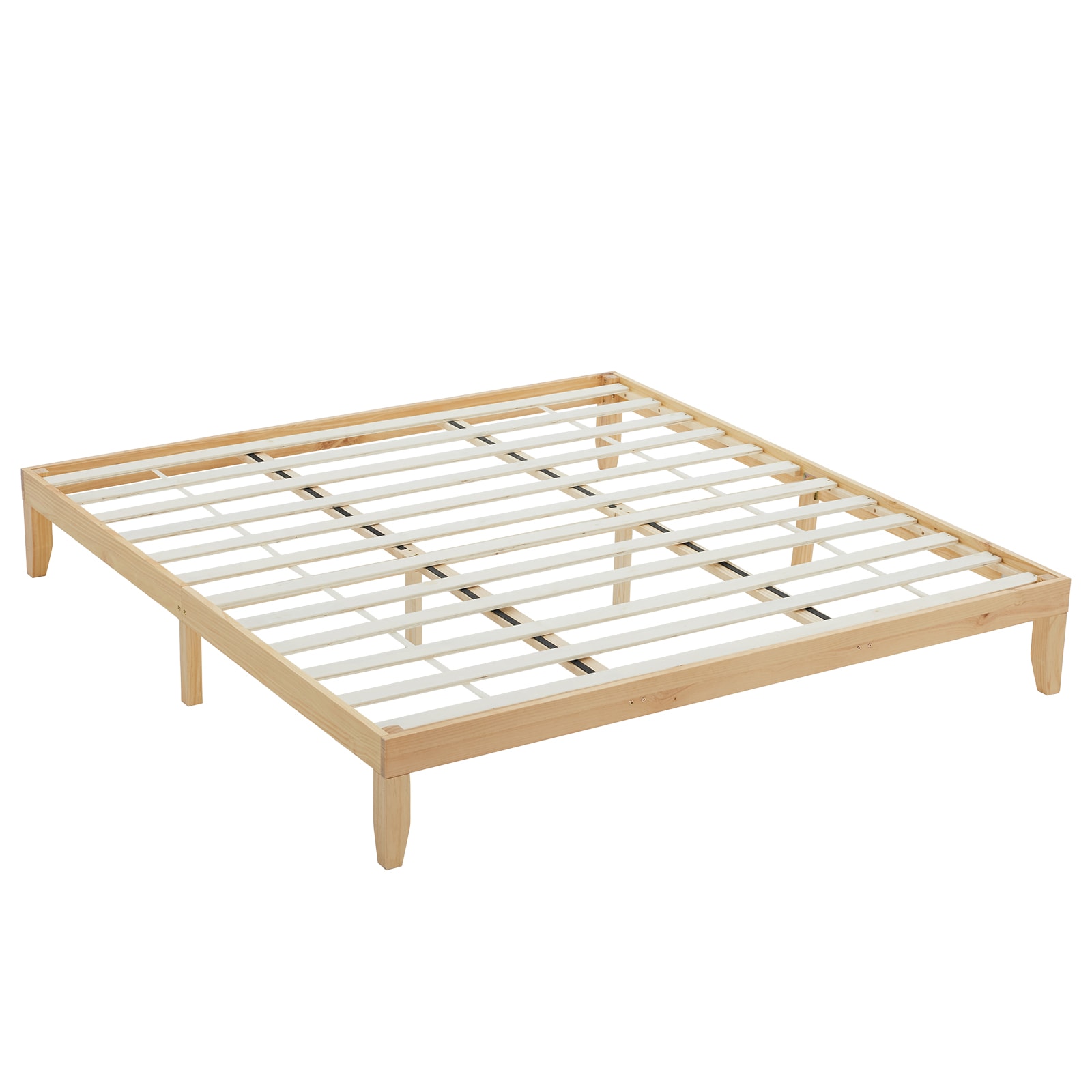 Outopee LO1G52004122 Yellow King Wood Bed frame Bed