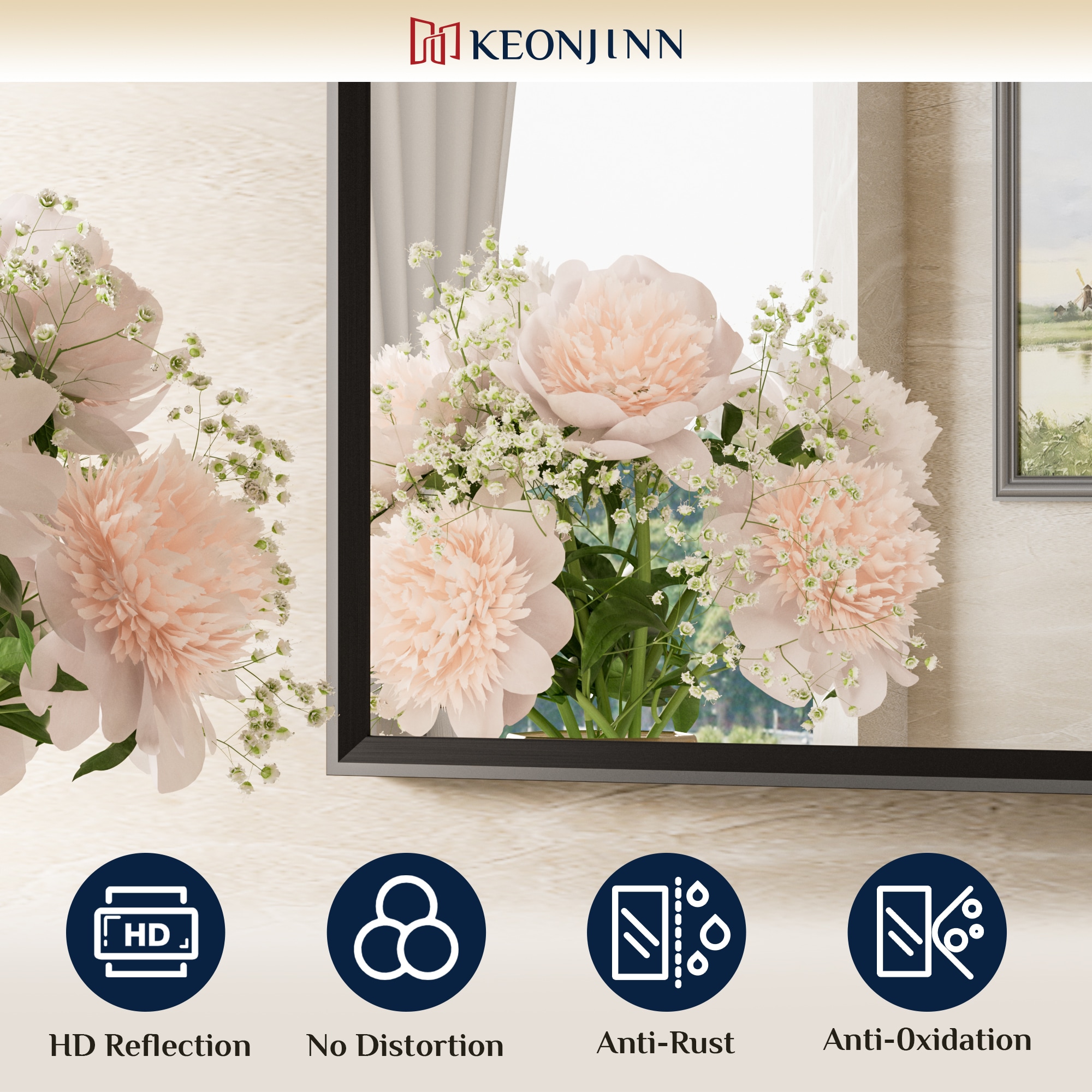 Keonjinn LW-25F-6191BK Decor-Mirrors - View #6
