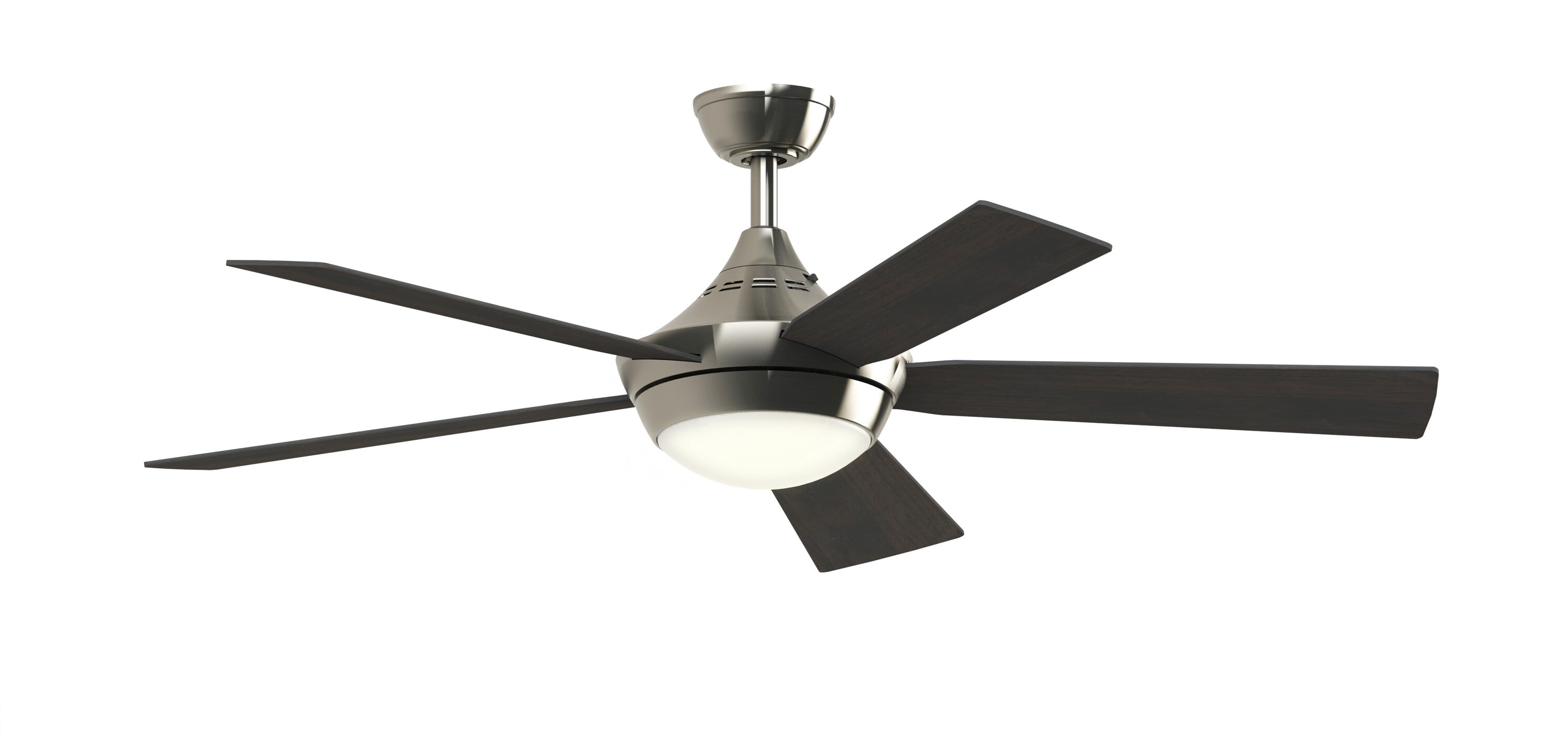 Aire Drop 52-in Brushed Nickel LED Indoor Ceiling Fan with Light Remote (5-Blade) Walnut | - Fanimation Studio Collection LP8068LBN