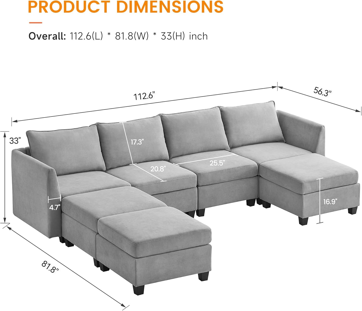 WhizMax PD-VAM-1ESCSZJ2 Sofas-Loveseats - View #2