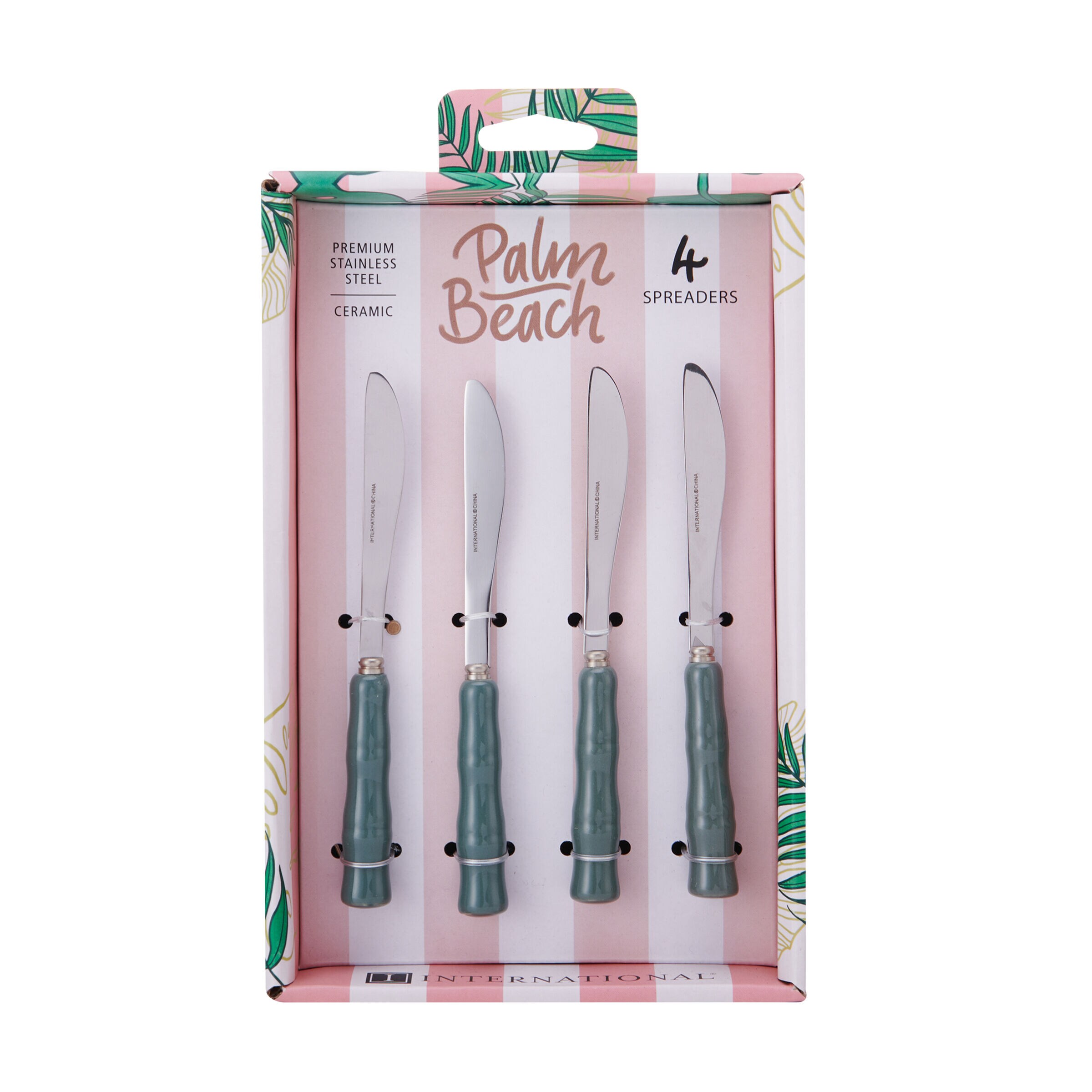 INTERNATIONAL SILVER Palm Beach 1-Piece Brushed Modern Flatware in