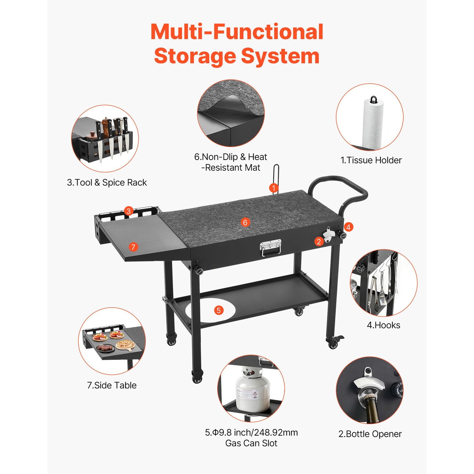 Mecale VOL-GUZBCF Grill-Carts-Grill-Stands - View #8