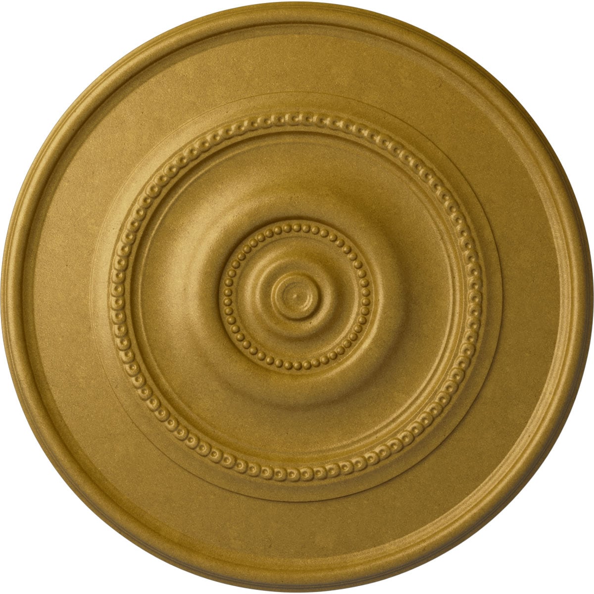 Ekena Millwork CM24REPGS Traditional Reece 24.375-in W x 24.375-in L Painted Pharaohs Gold Polyurethane Whole Ceiling Medallion