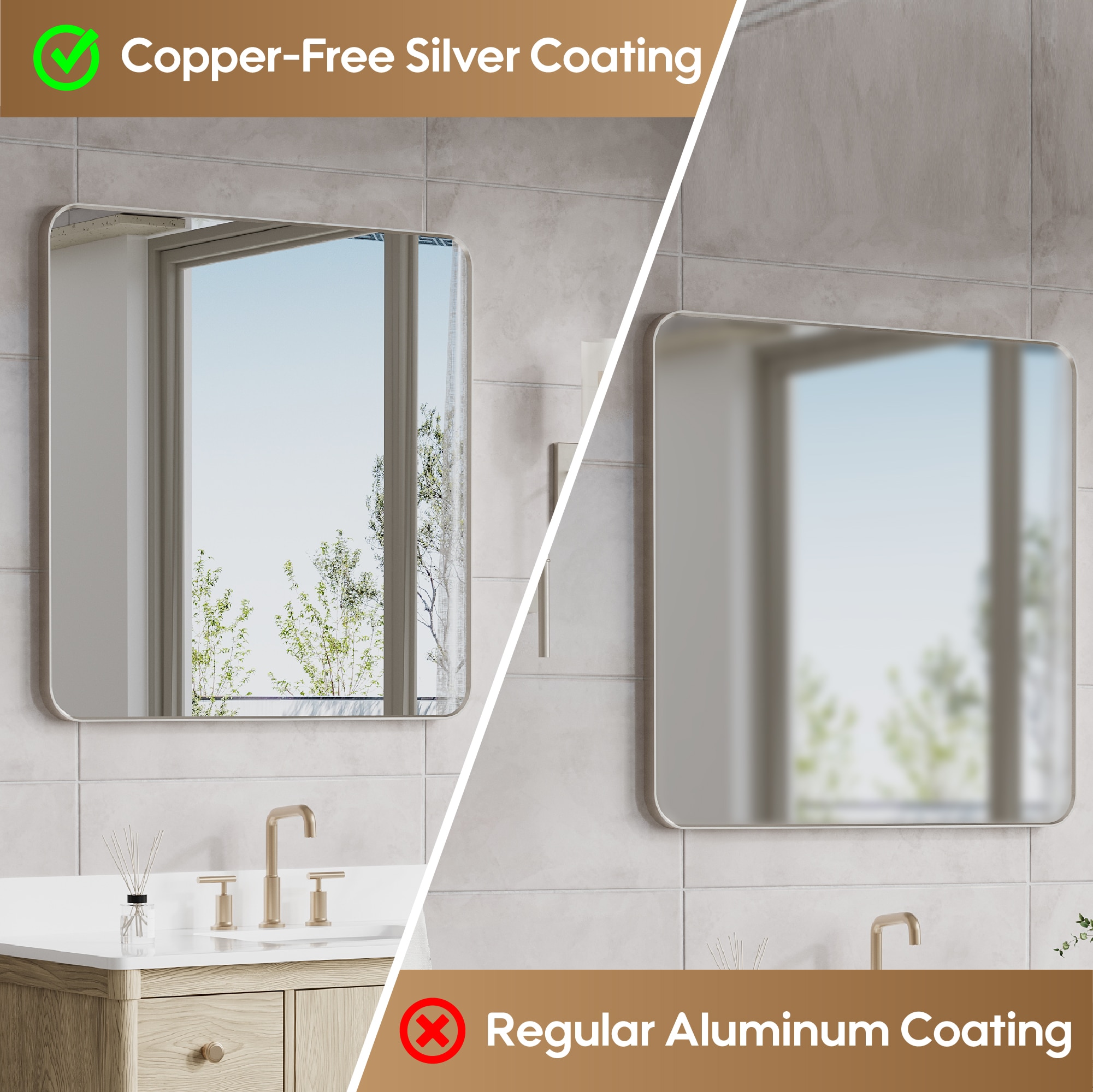 WELLFOR MD2432MR-WT Framed-Bath-Mirrors - View #8