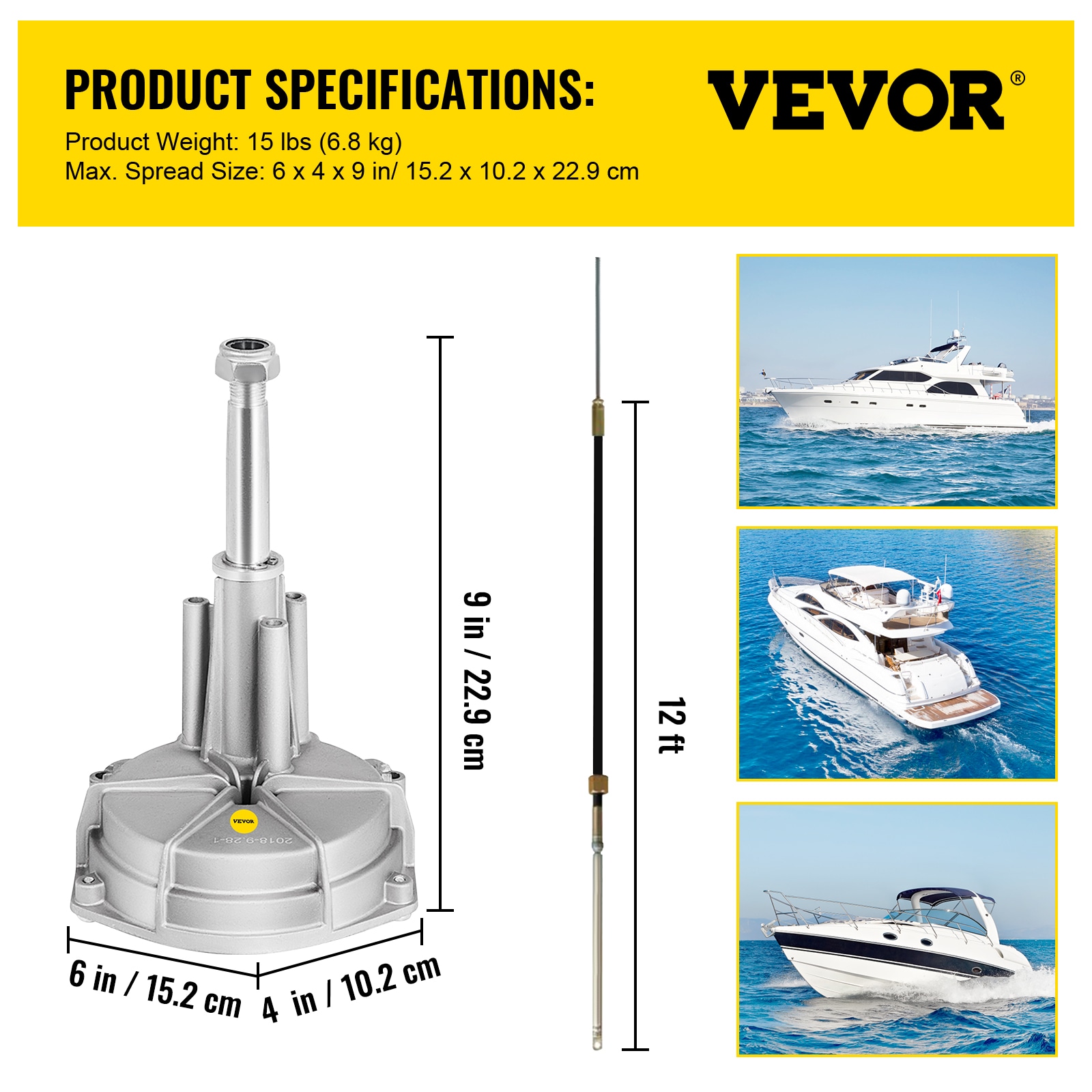 VEVOR XWYYFXB12YCDL0001V0 Boat-Control-Cables - View #10