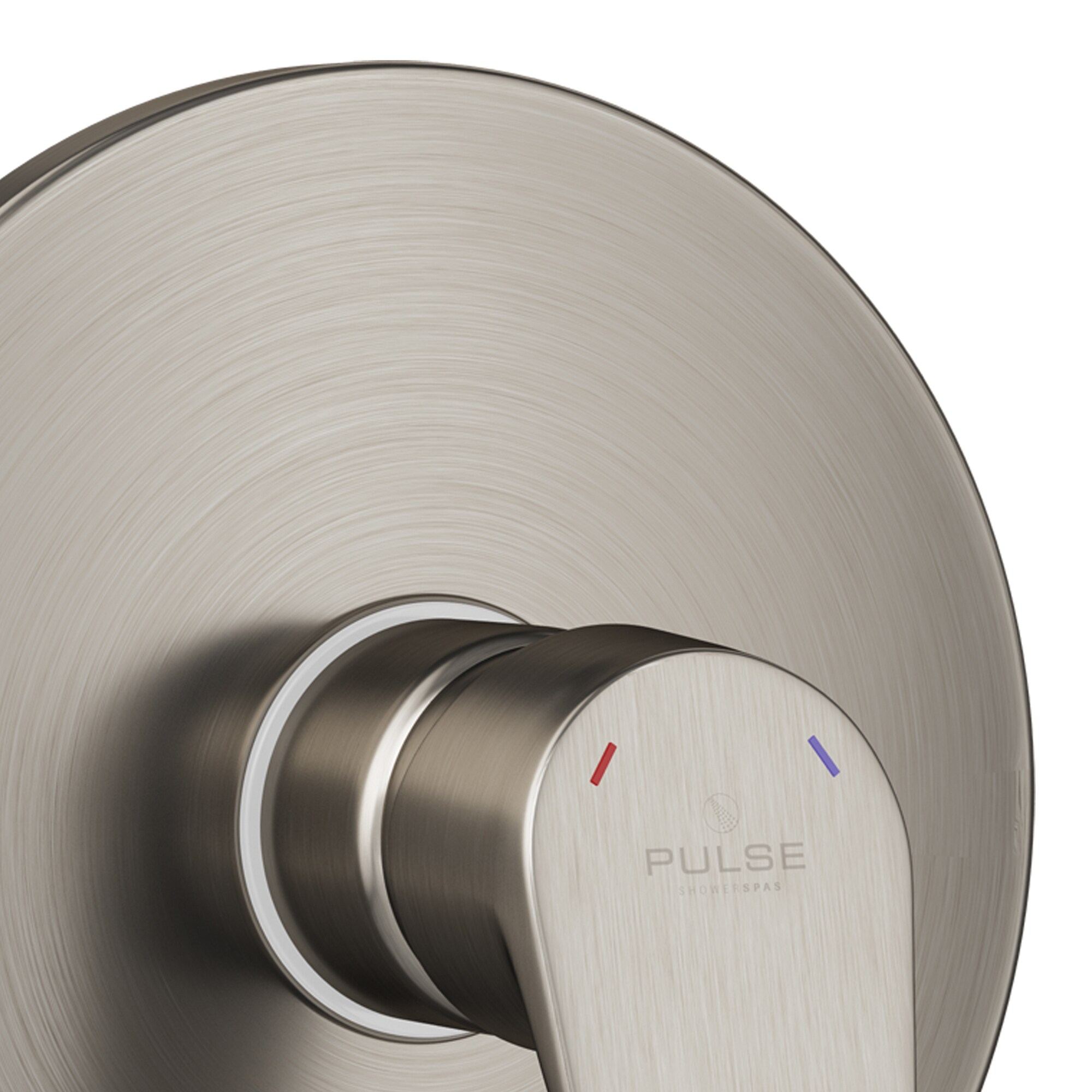 Brushed Nickel Lever Shower Valve with Safety Stop
