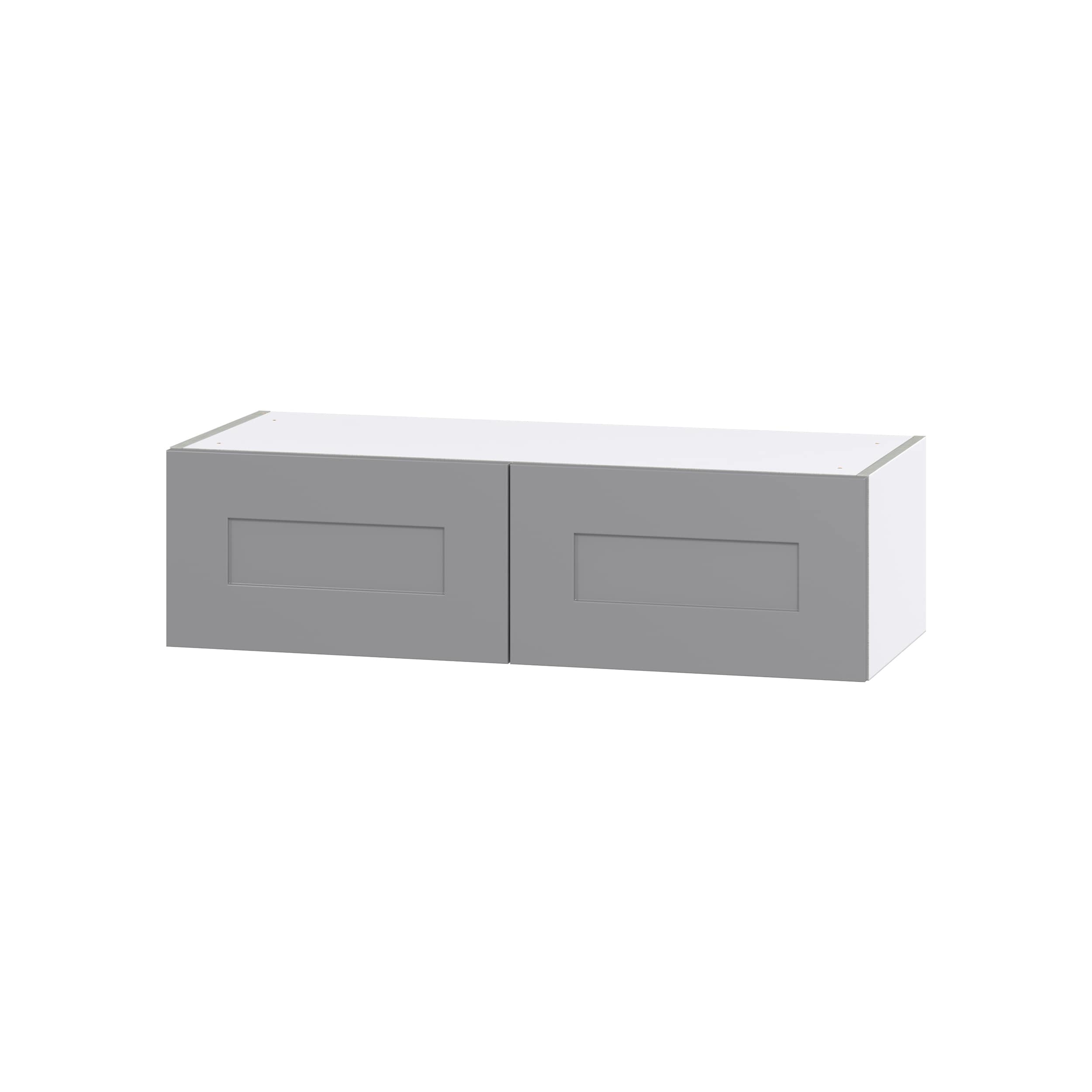 Hugo&Borg Beaumont 36-in W x 10-in H x 14-in D Slate Gray Wall Fully Assembled Cabinet (Flat Panel Shaker Door Style)