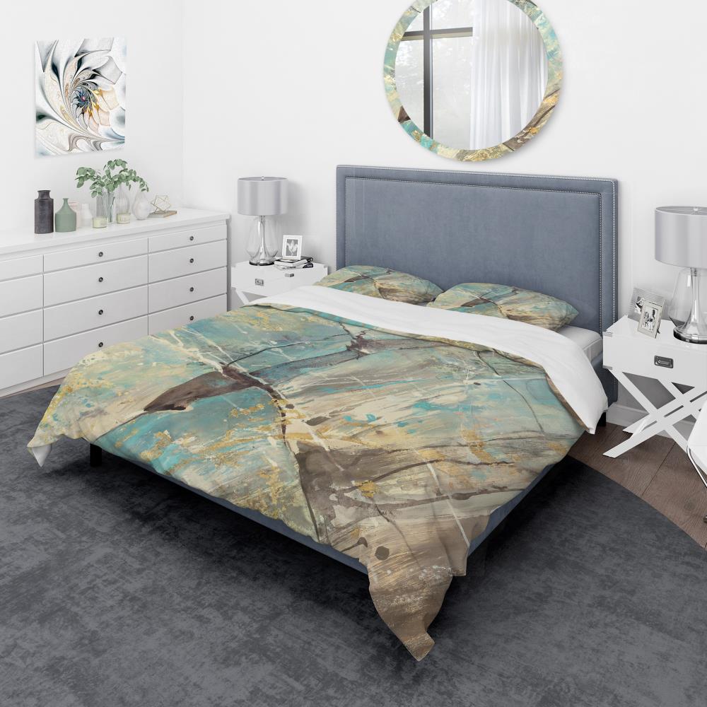 Designart BED30660-T 3 -Piece Beige Twin Duvet cover Set