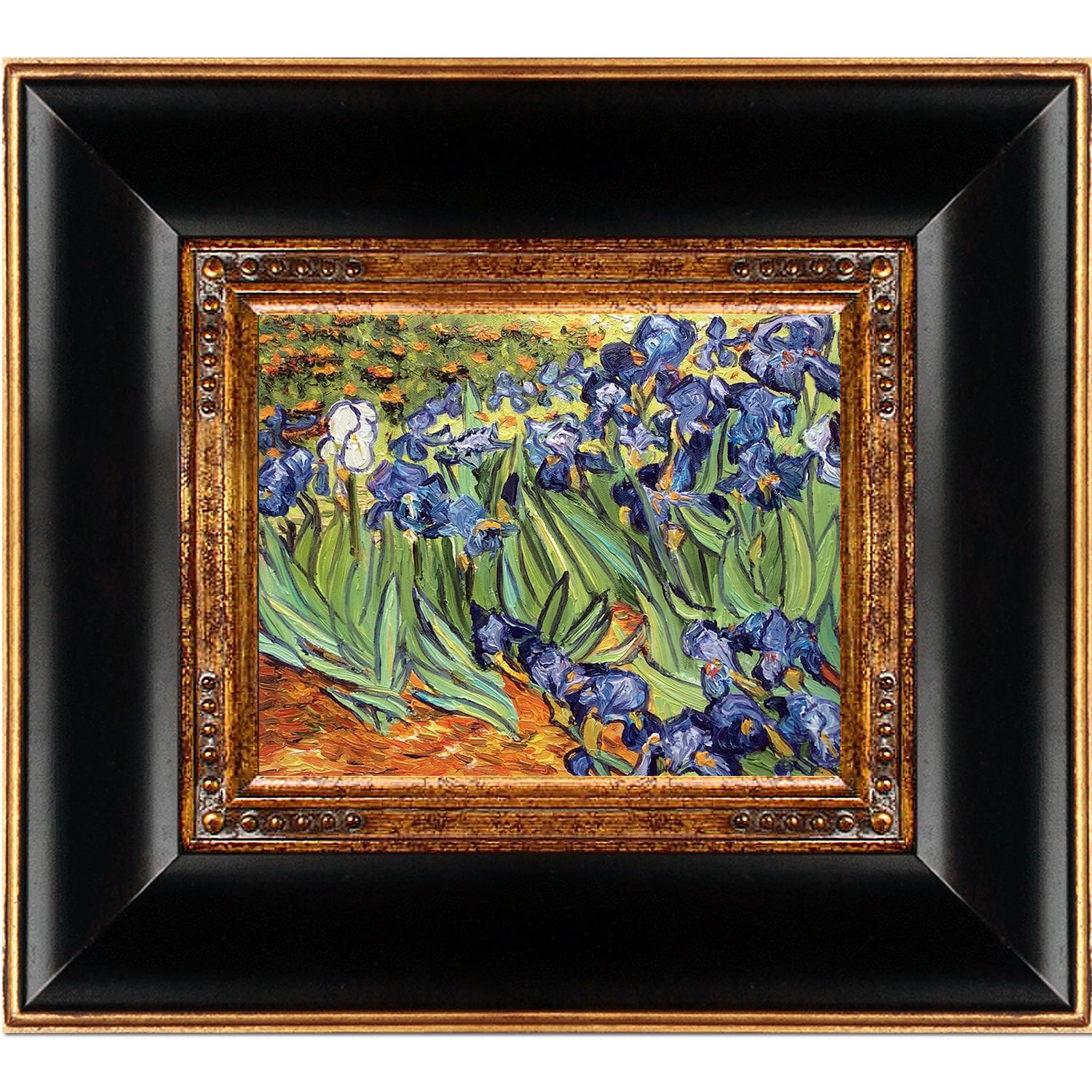 La Pastiche Irises Vincent Van Gogh Framed 17-in H x 19-in W Floral ...