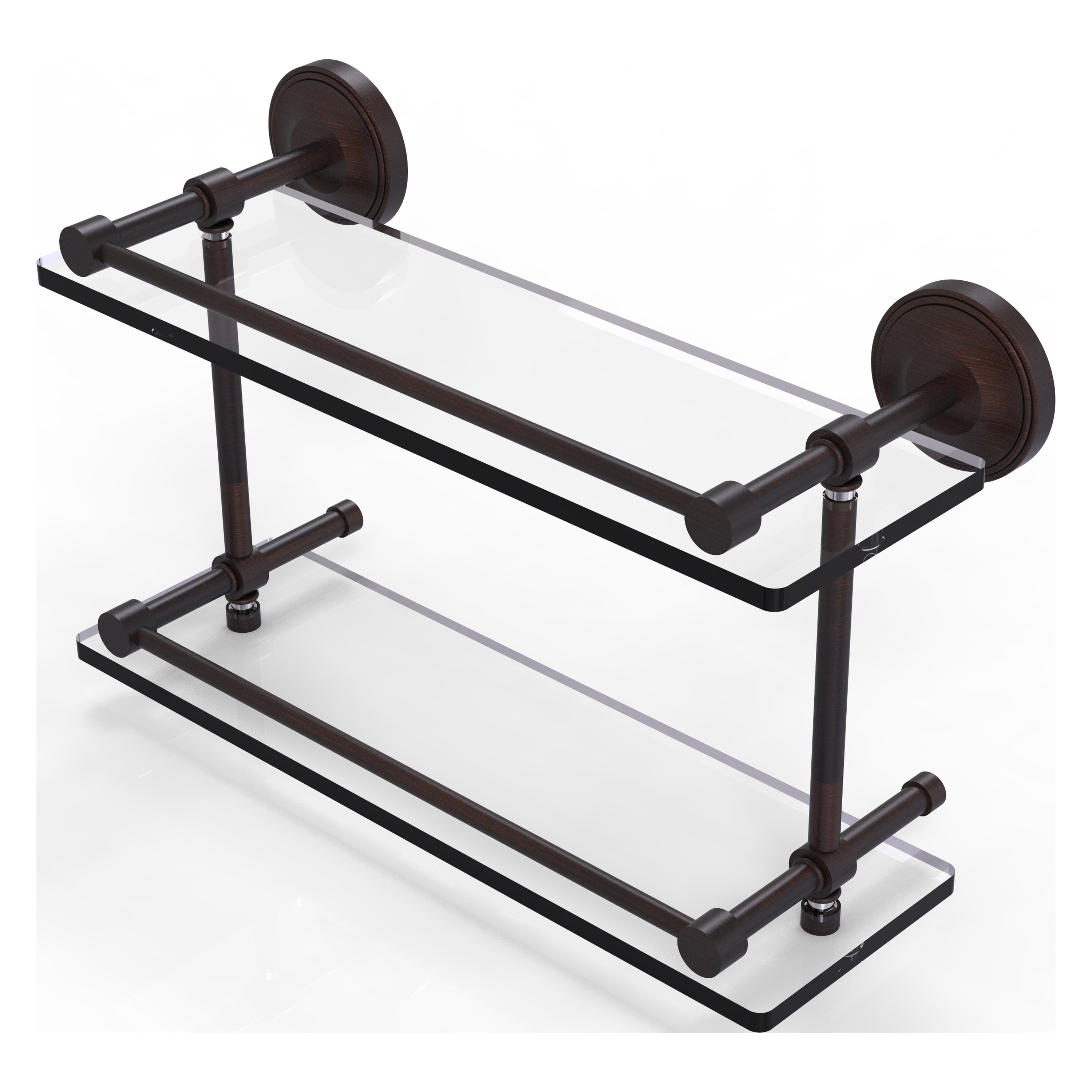 Allied Brass PRBP-2/16-GAL-VB Prestige Regal Venetian Bronze 2 -Tier Wall mount Bathroom Shelf ( 16-in x 8-in x 5-in )