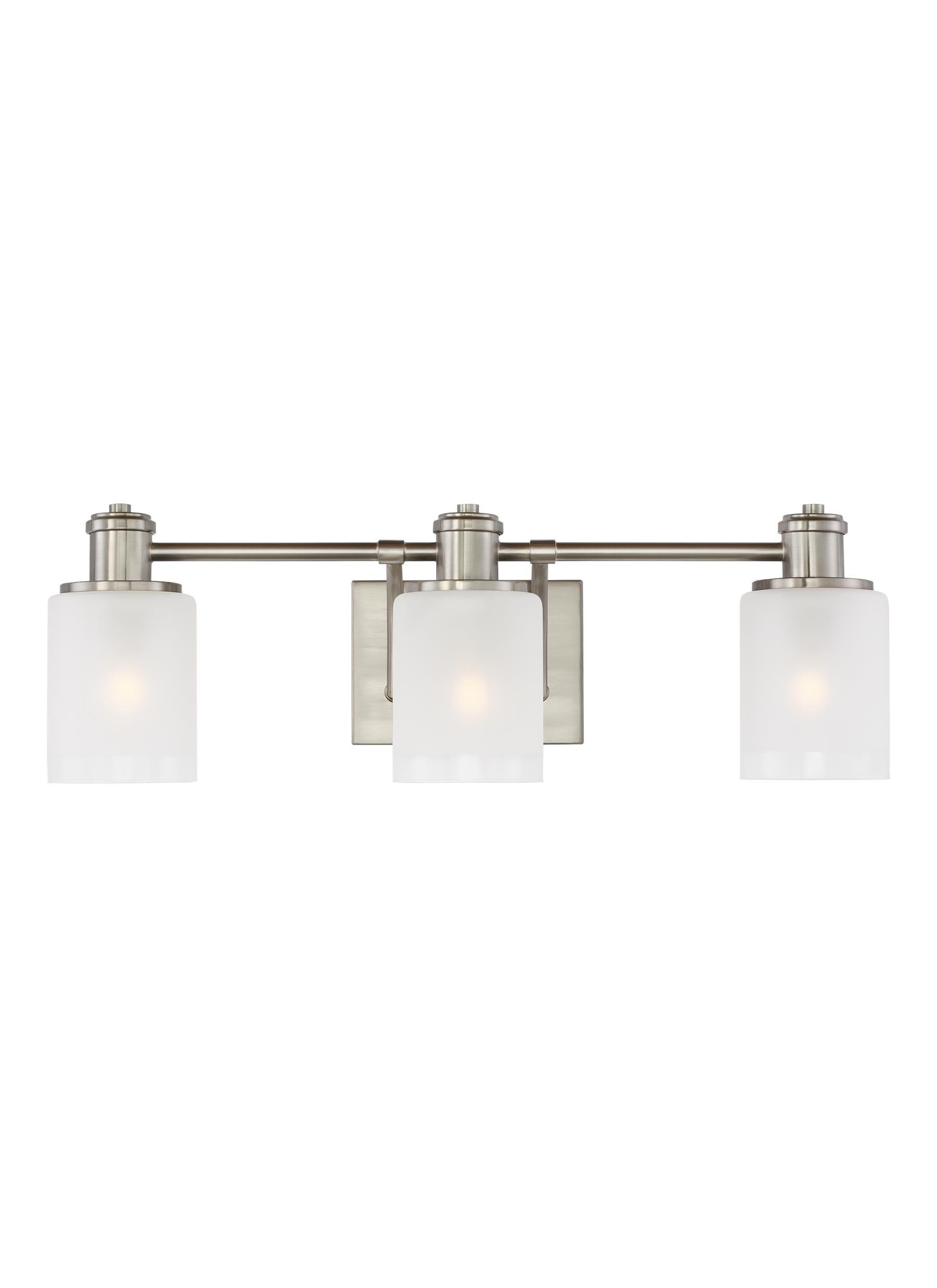 Generation Lighting 4439803-962 Norwood 24-in 3 -Light Brushed Nickel Transitional Vanity light