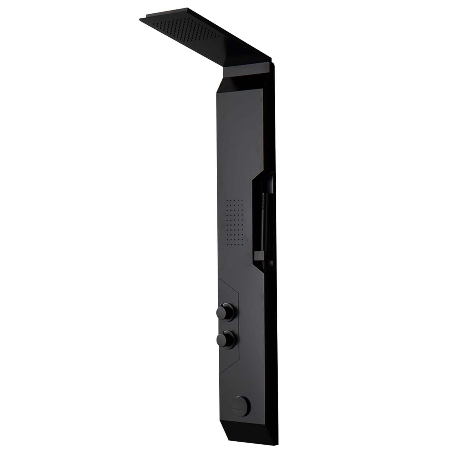 Black Solid Brass Multi-Function Shower Panel System