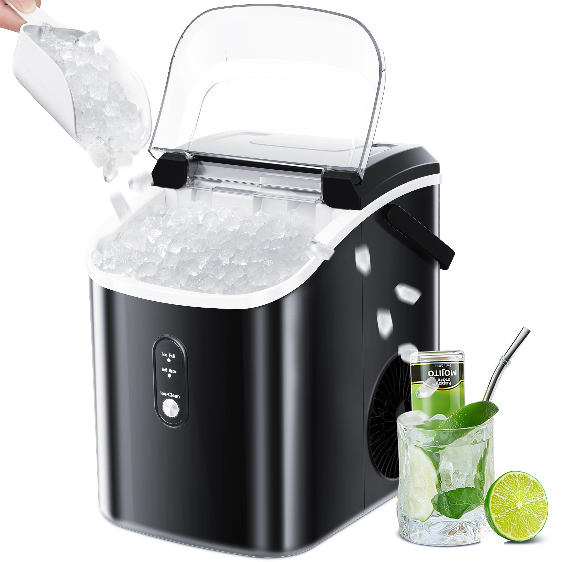 Pebble ice maker outlets