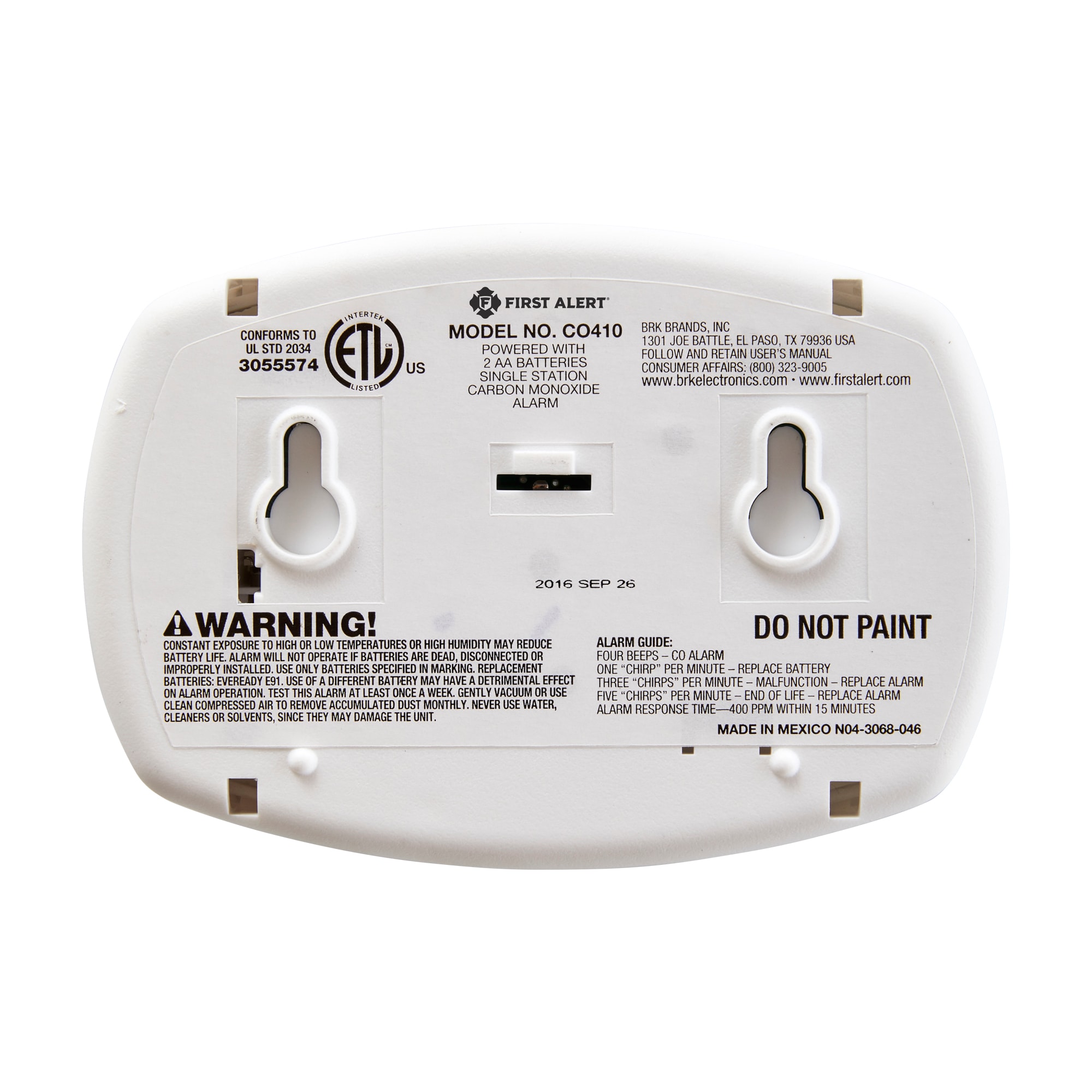 First Alert 1039727 Carbon-Alarms - View #5