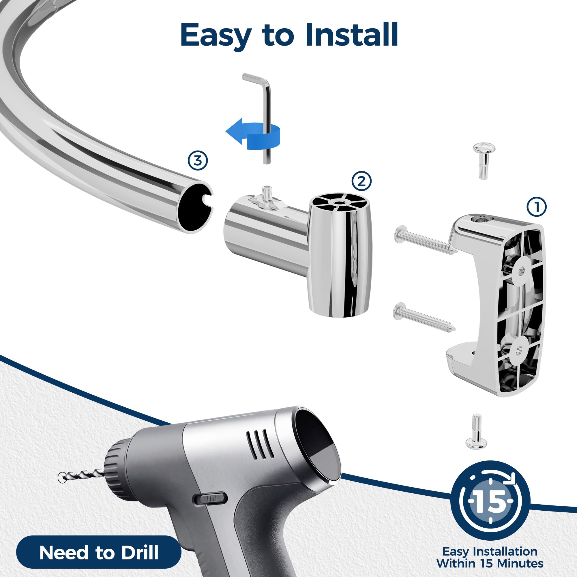 Numhew NHBEN33591 Shower-Rods - View #2