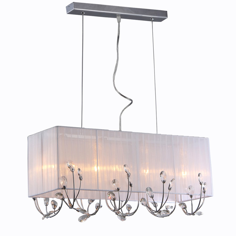 Home Accessories Inc RL7937-3 4 -Light Polished Chrome Modern/contemporary For Use in Bedrooms, Dining Rooms, Foyers, Kitchens, Living Rooms Chandelier
