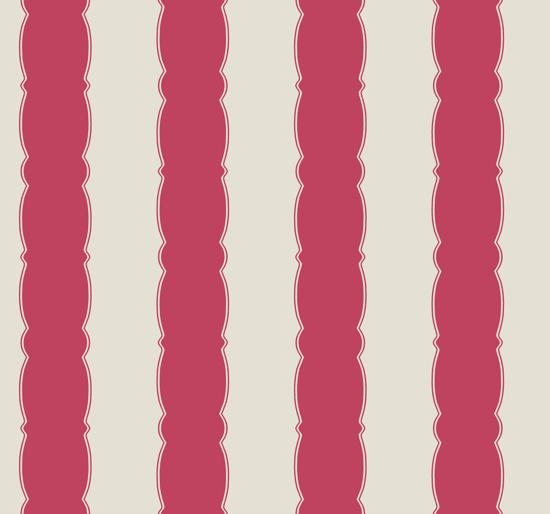 York Wallcoverings GR6011 Grandmillennial 60.8-Sq. Feet Red Non-woven Stripes Prepasted Water Activated Paste Wallpaper