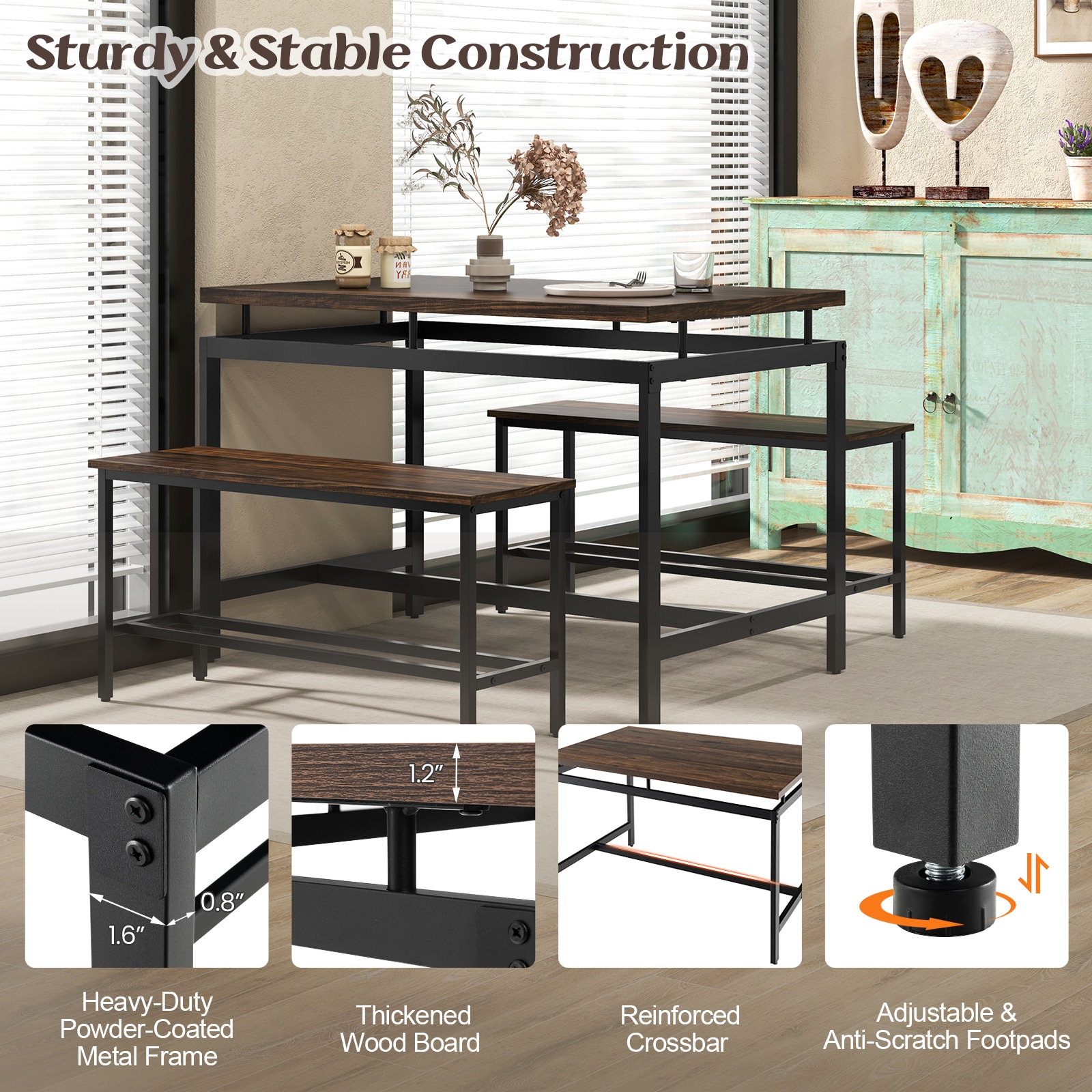 WELLFOR HW-HLY-66691CF Dining-Sets - View #2