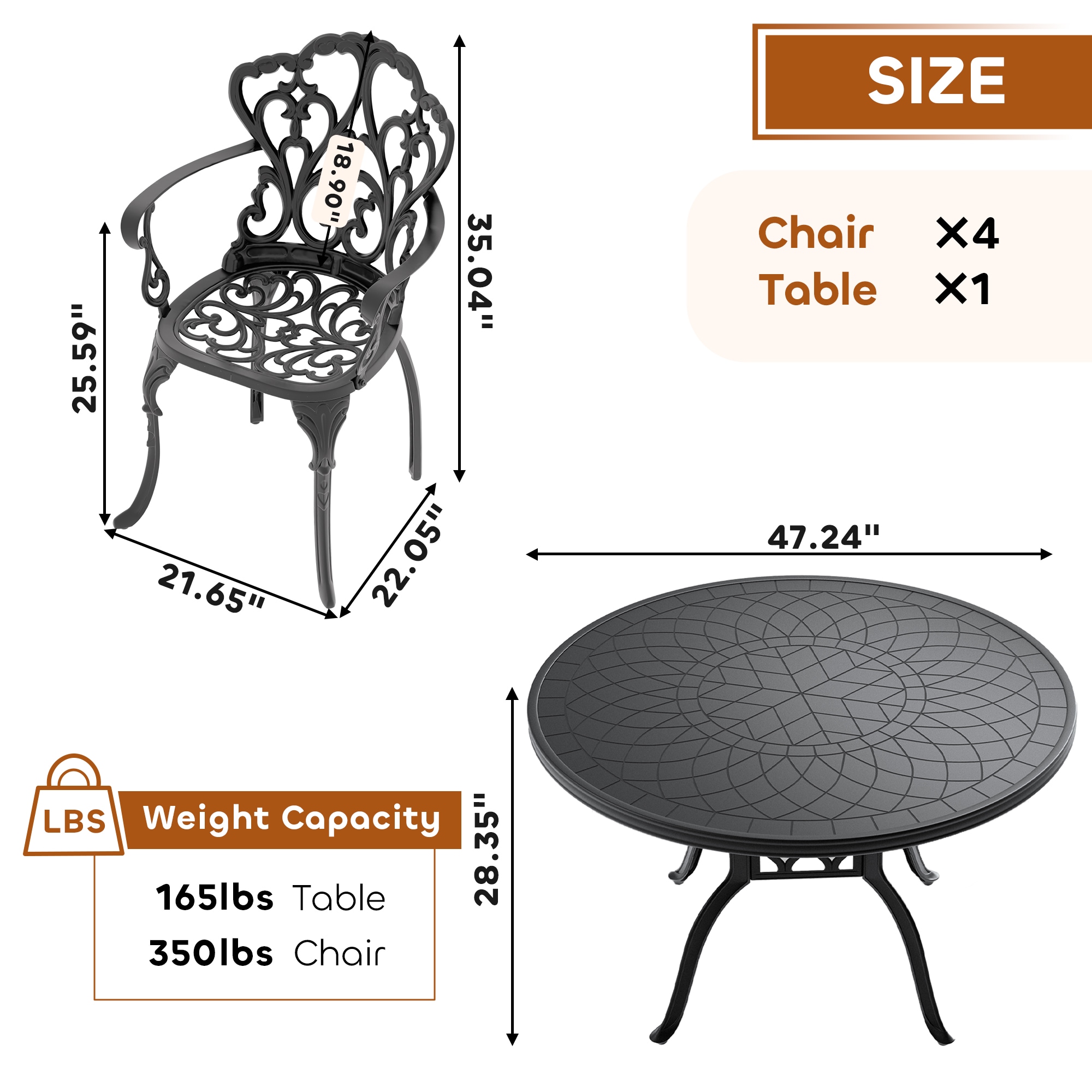 nicesure SLBK6047CZ4A1164RC Patio-Dining-Sets - View #8
