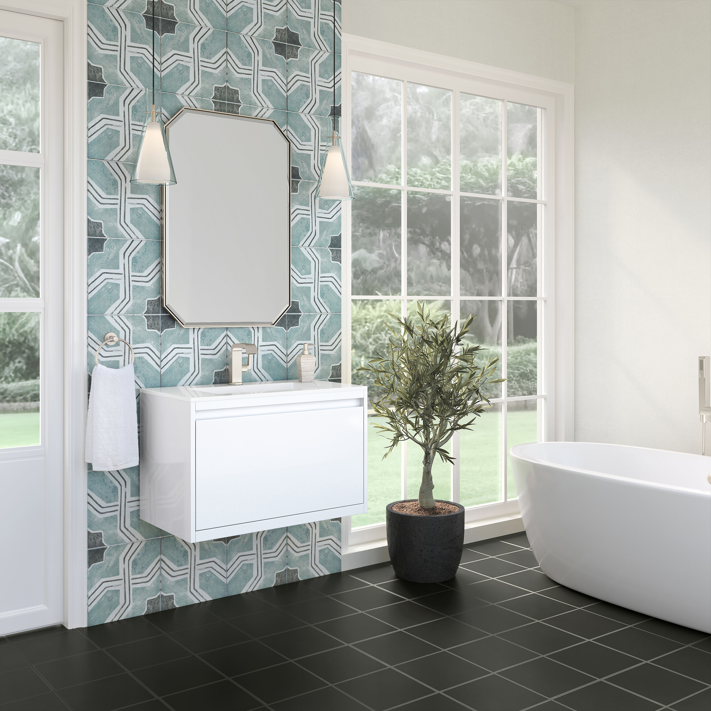 James Martin Vanities 805-V31.5-GW-GW Bath-Vanity-Combo - View #3