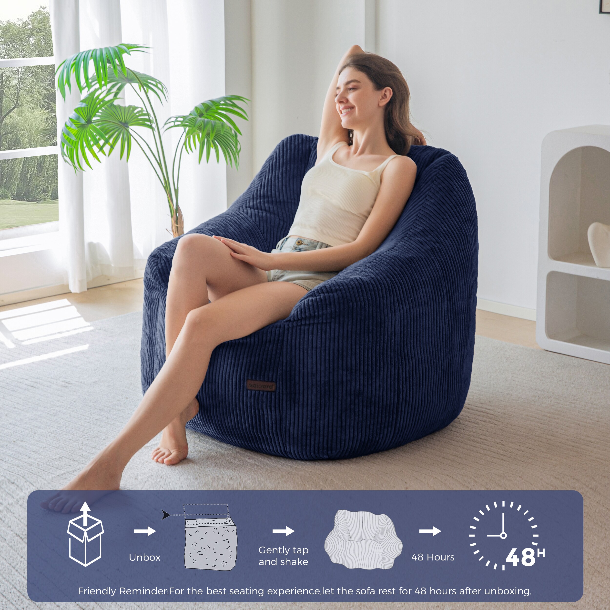 MAXYOYO B-BBS-A05-GR-6FT Bean-Bag-Chairs - View #7