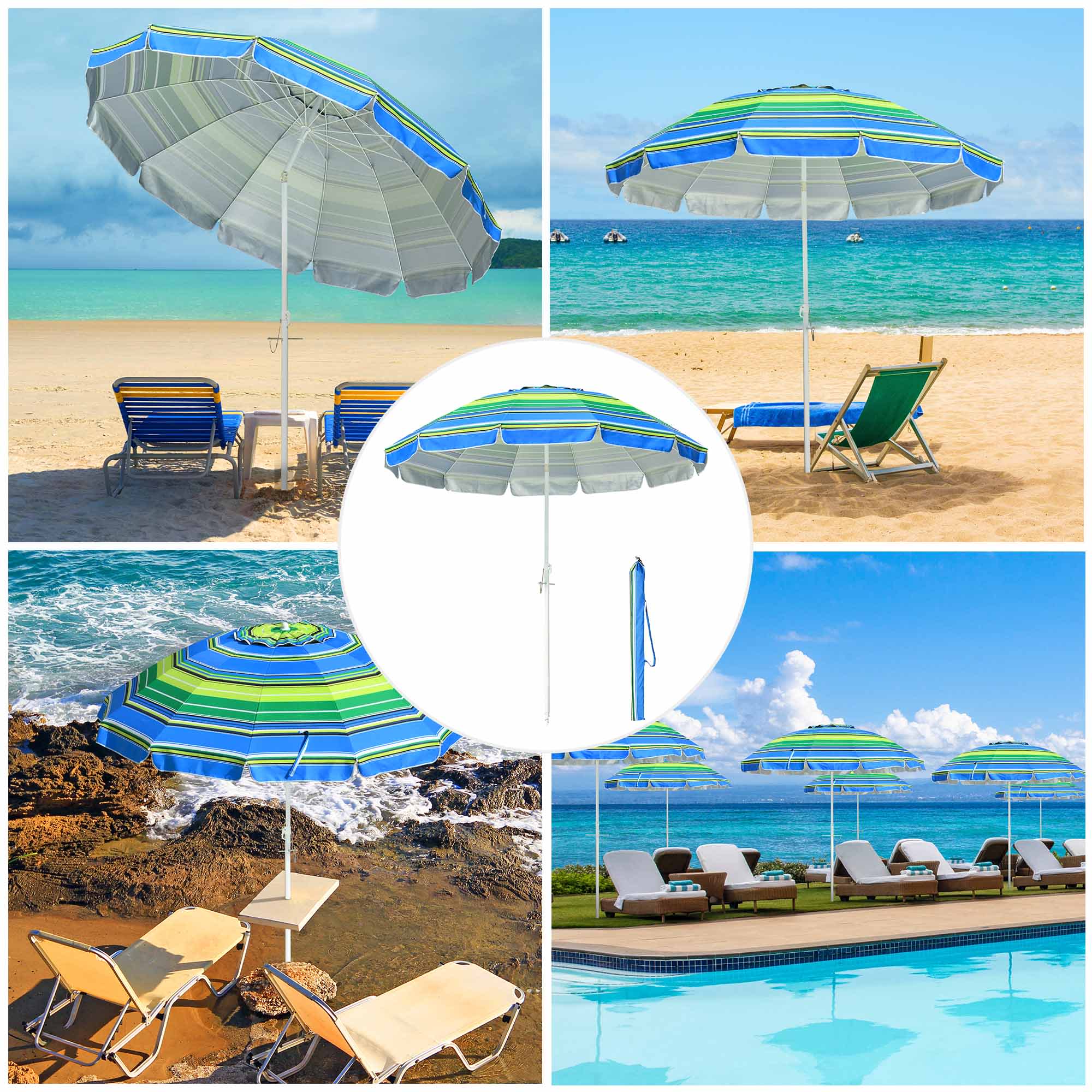 Yescom 07UMB050-8FT-STP-LO Umbrellas-2 - View #2
